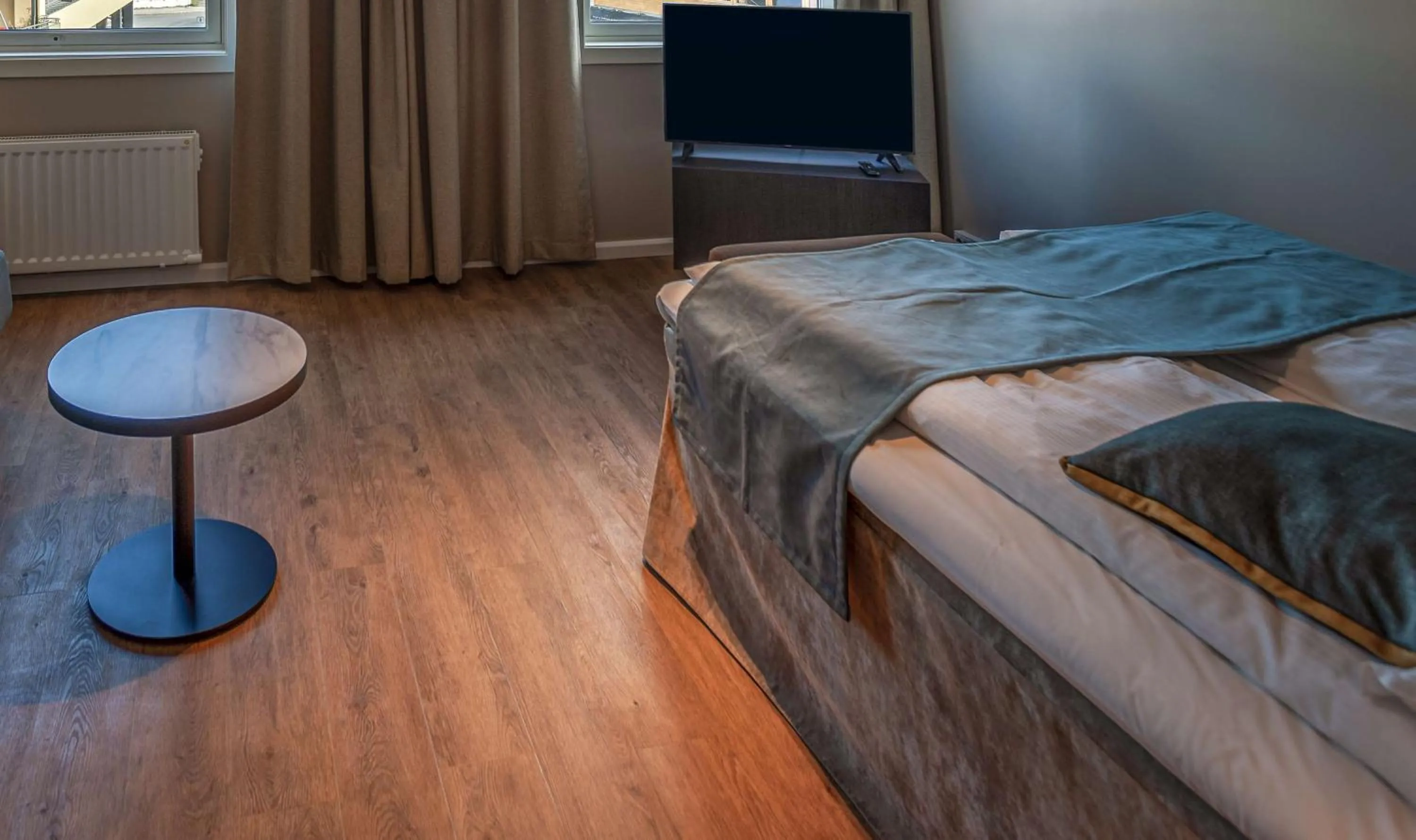 Bedroom, Bed in Scandic Harstad