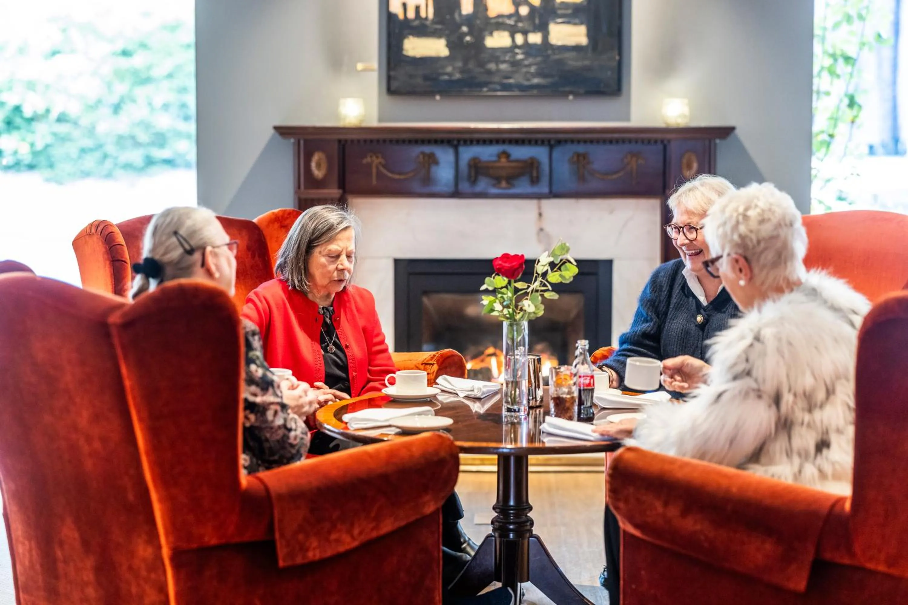 Communal lounge/ TV room in Hotel Refsnes Gods - by Classic Norway Hotels