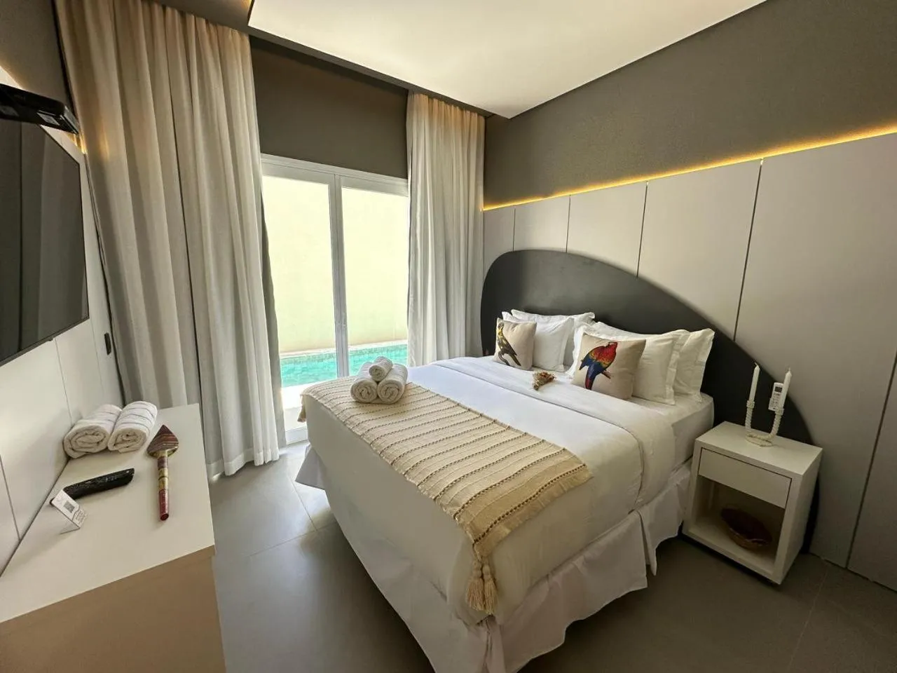 Bed in Pousada Estrela de Paraty