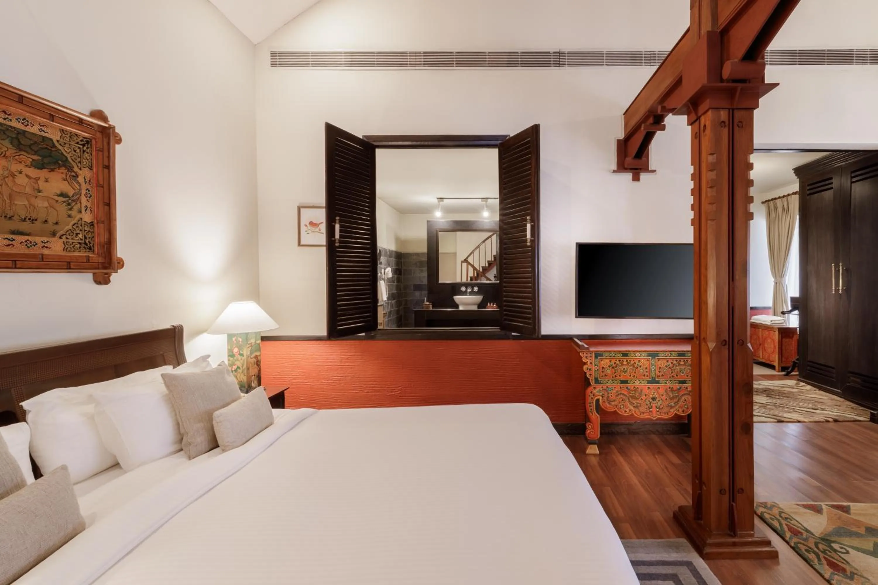 Bedroom, Bed in Gokarna Forest Resort Kathmandu