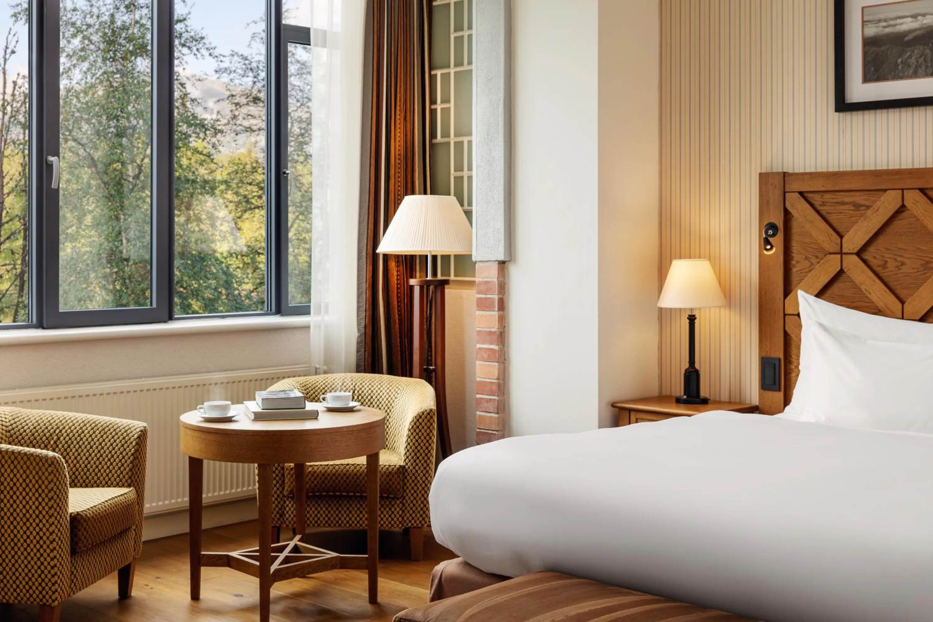 View (from property/room), Bed in Grand Hotel Kempinski High Tatras