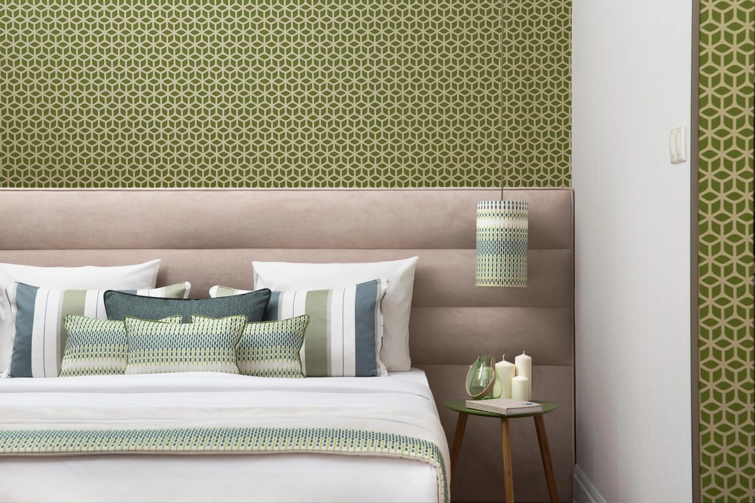 Decorative detail, Bed in Brill Budapest Apartments 2