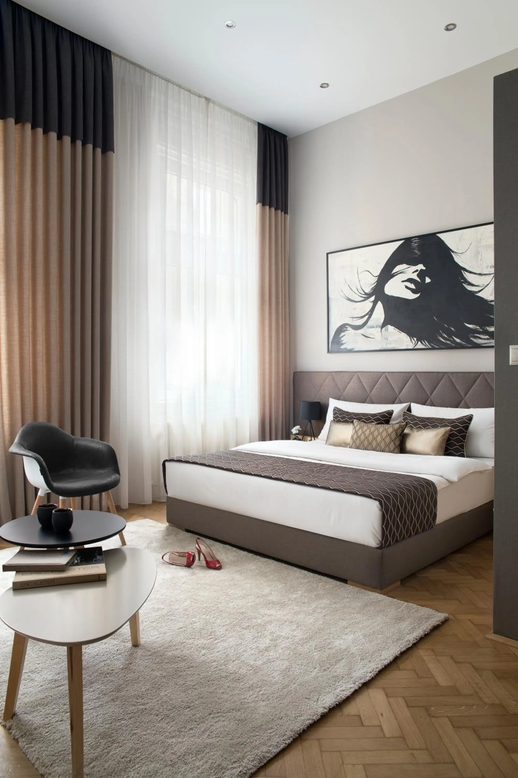 Living room, Bed in Brill Budapest Apartments 2