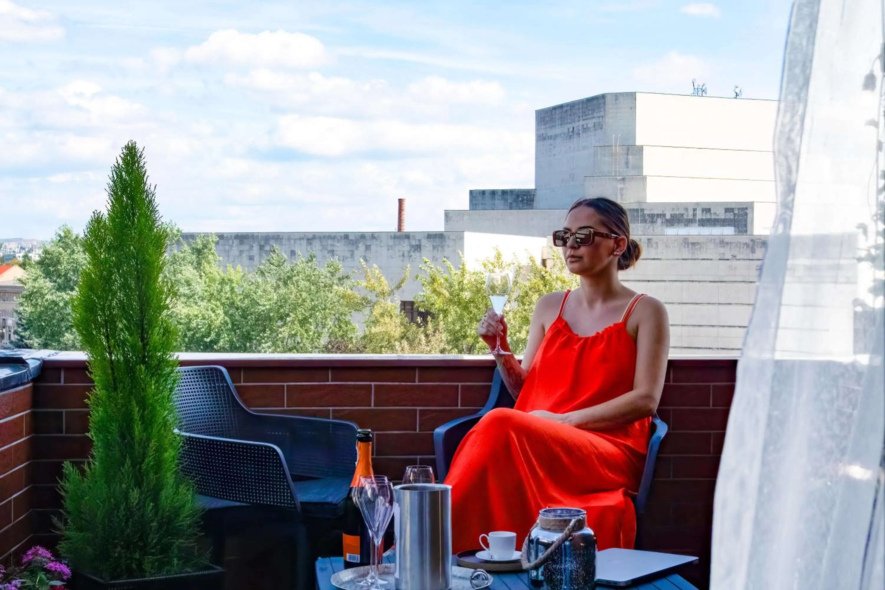Balcony/Terrace in HOTEL CENTRUM with free parking