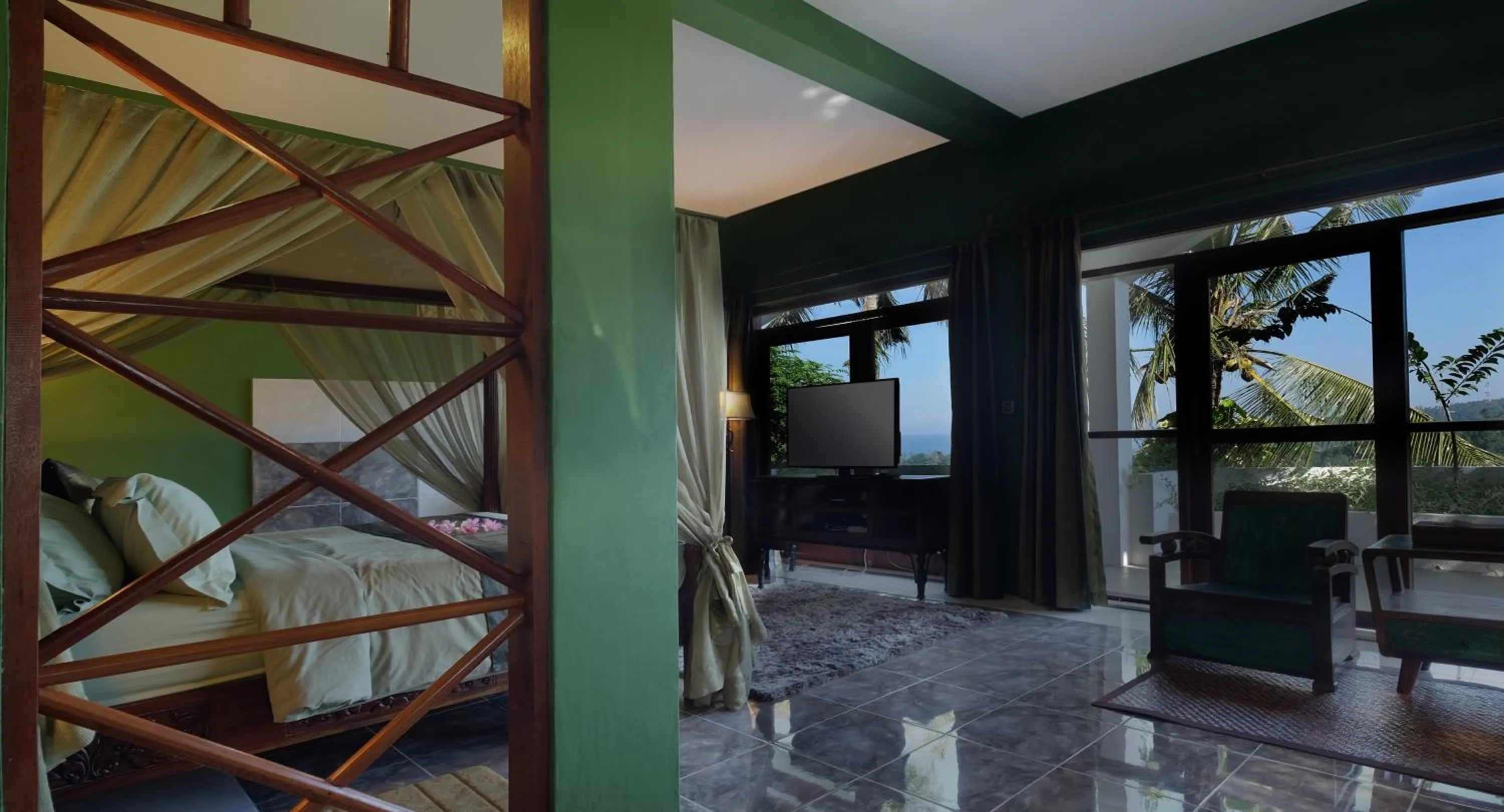 Bedroom, Bed in Villa Buah