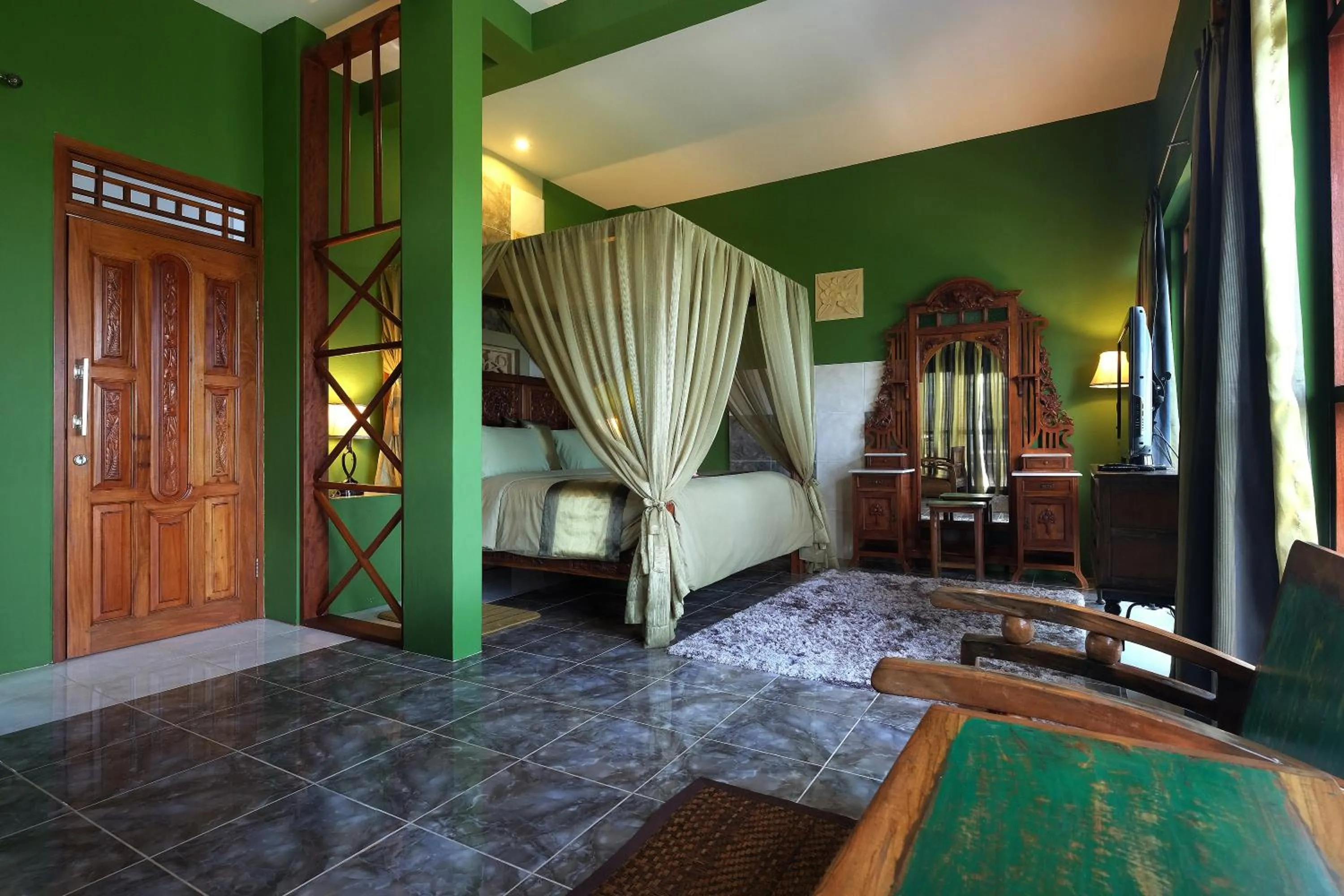 Bedroom, Bed in Villa Buah