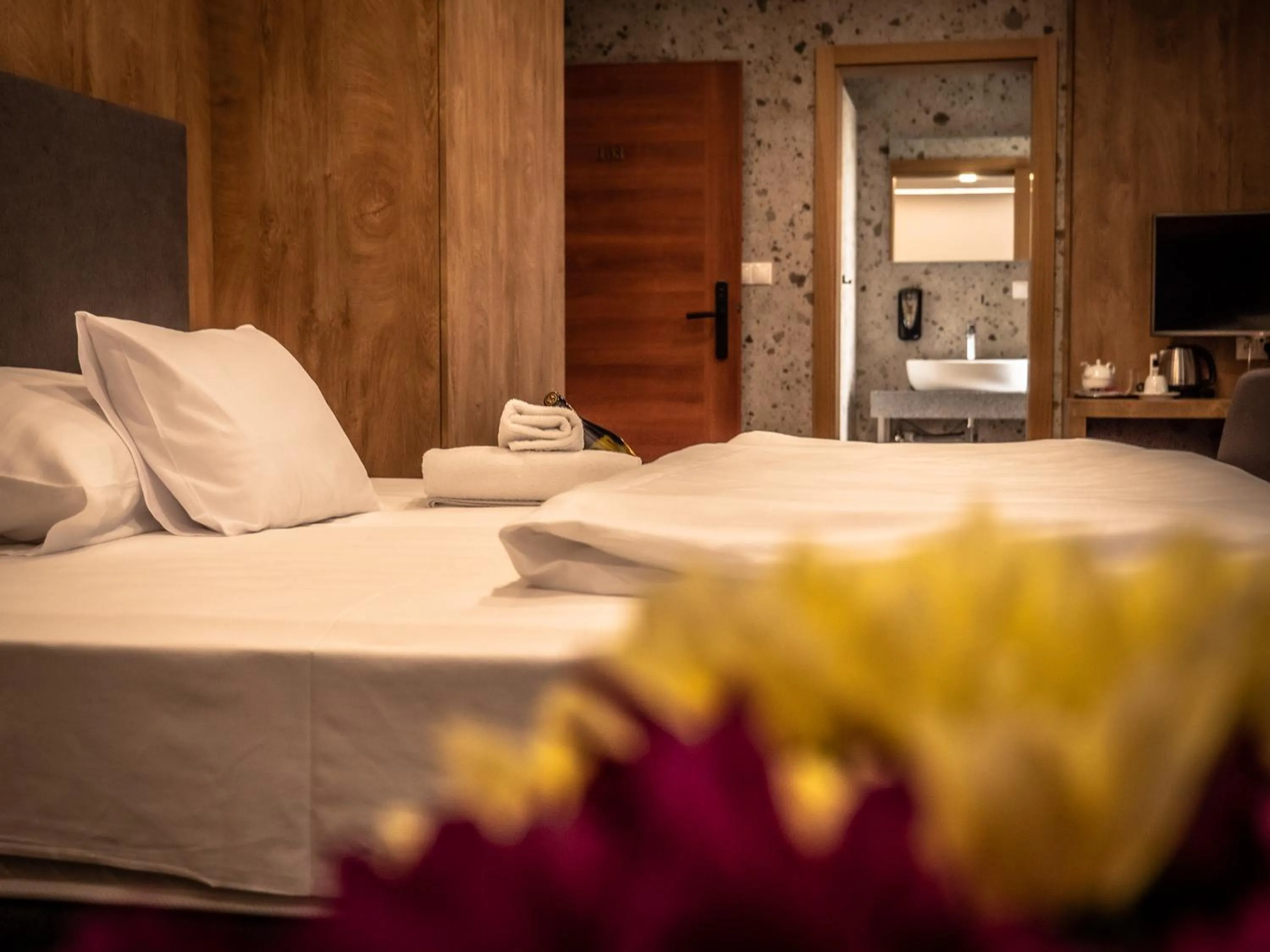 Photo of the whole room, Bed in Hotel Novy Kastiel - Self check-in