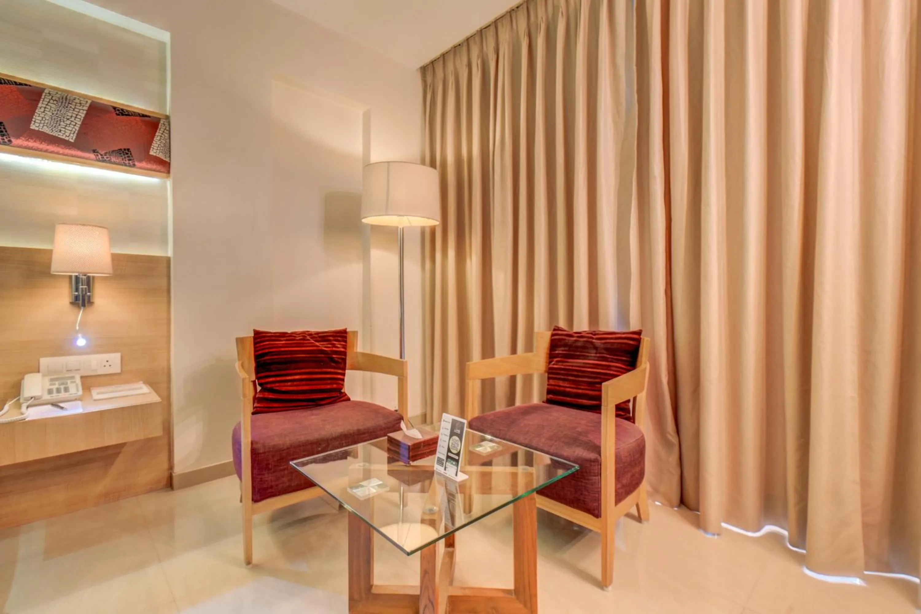 Seating area in The SSK Solitaire Hotel & Banquets