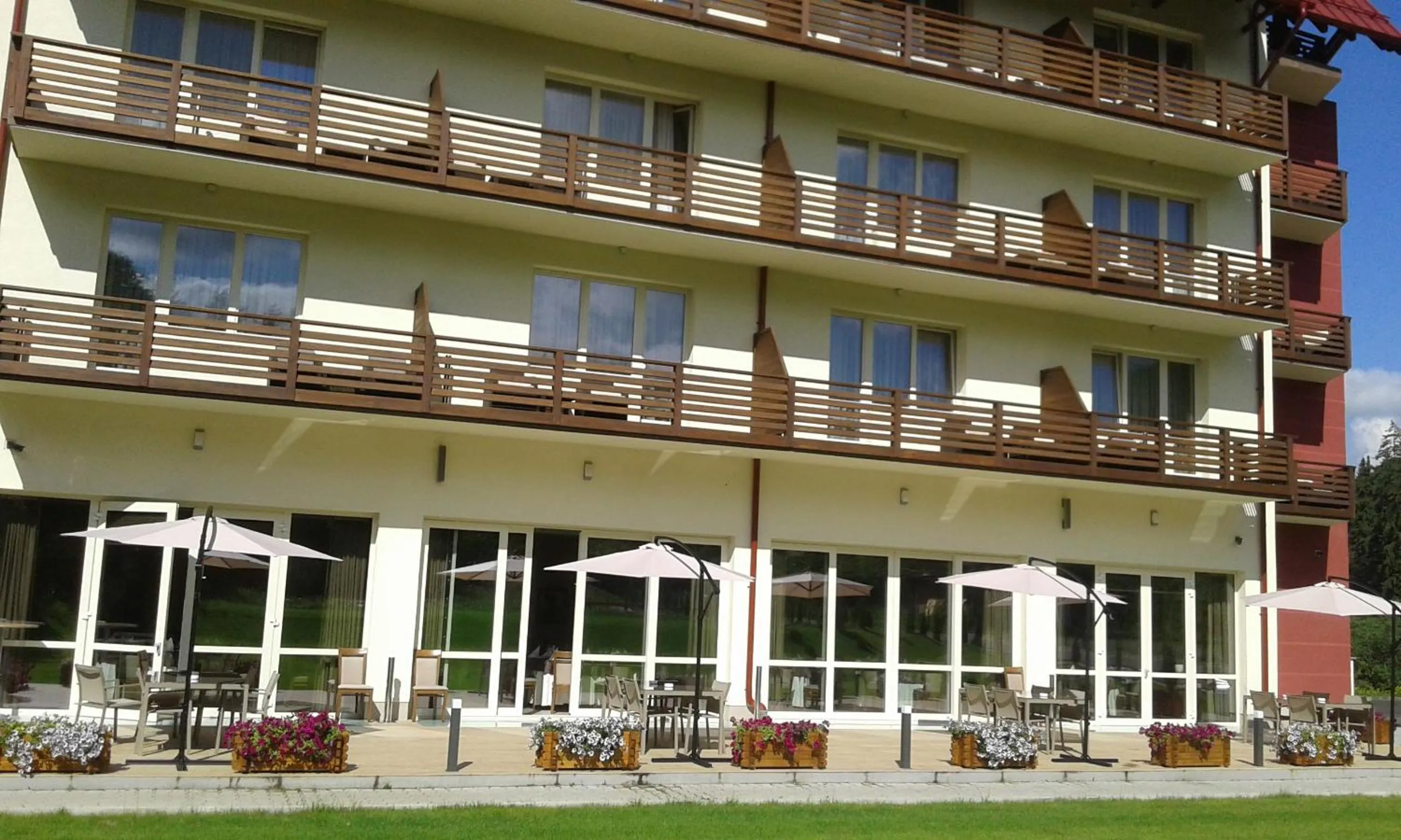 Balcony/Terrace in Hotel TTS**** Spa&Wellness Covasna
