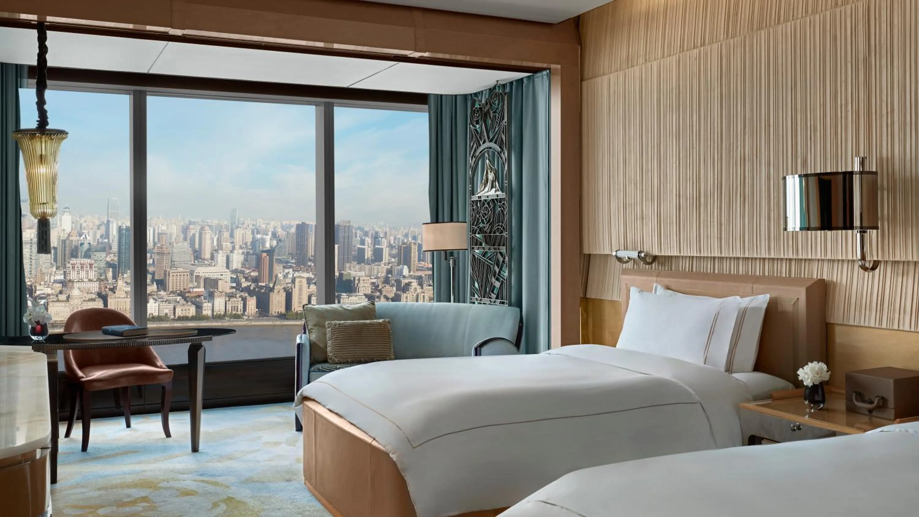Bedroom, Bed in The Ritz-Carlton Shanghai, Pudong