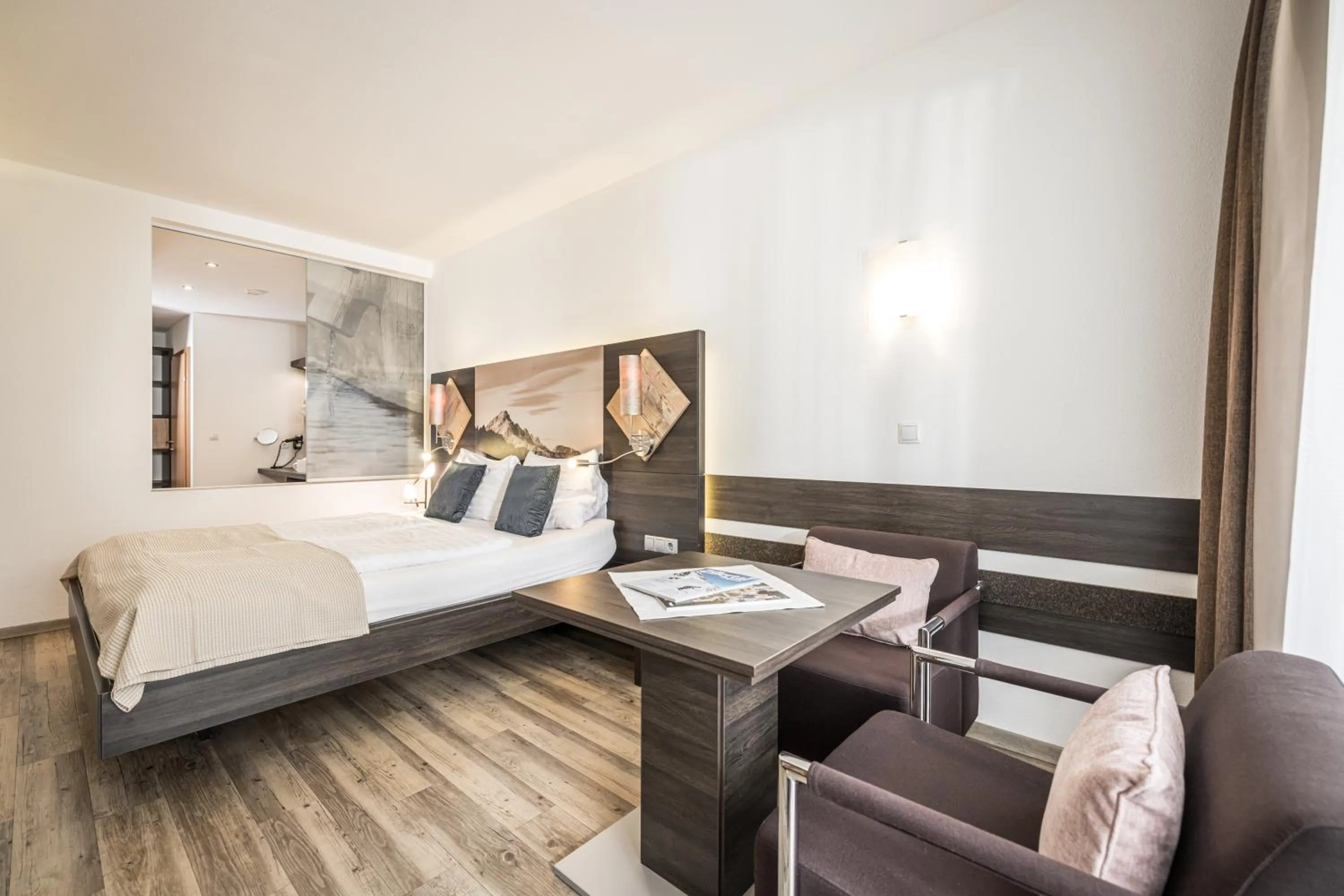 Bed in zum Senner Suites Zillertal