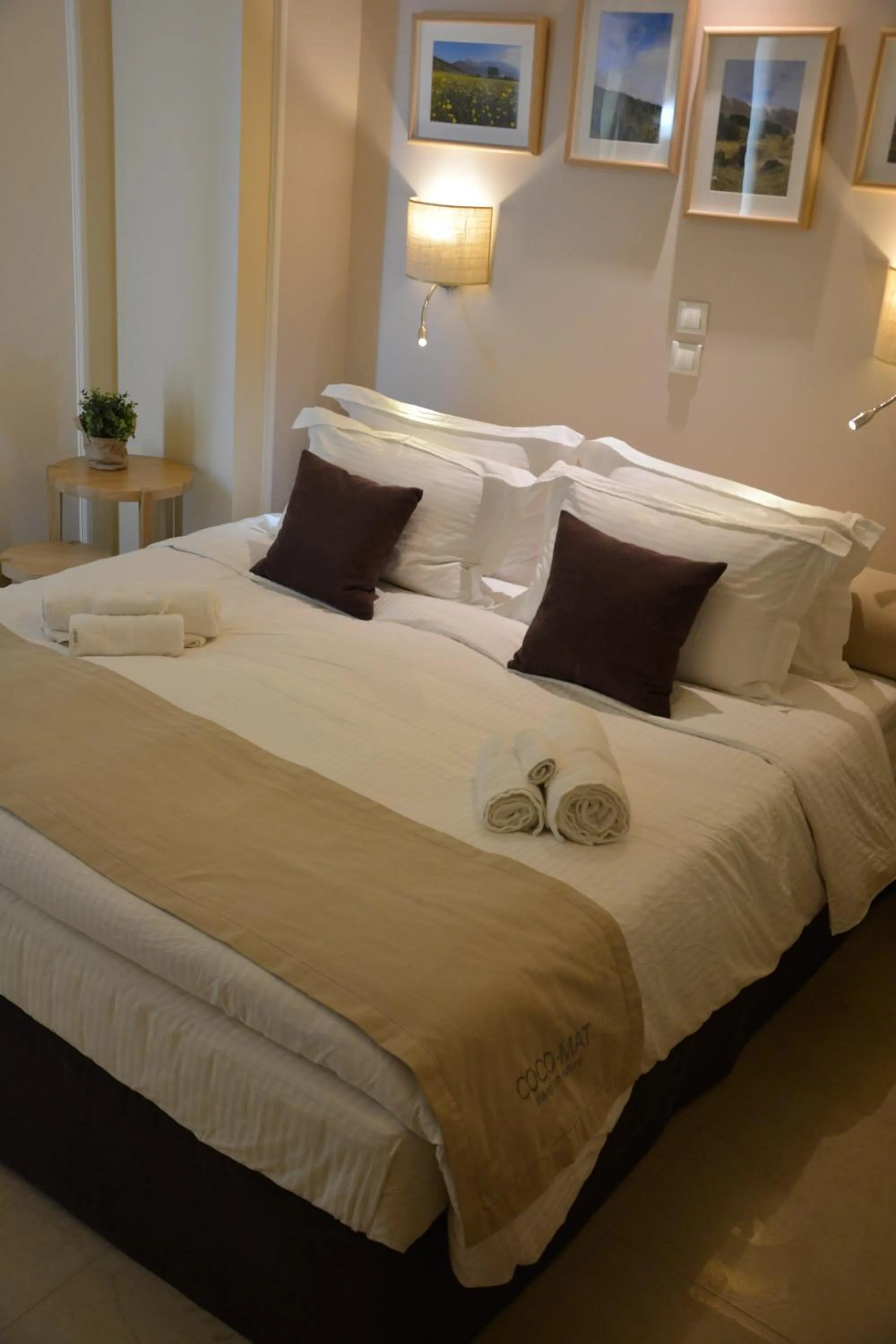 Bed in Olympus Terra Boutique Hotel