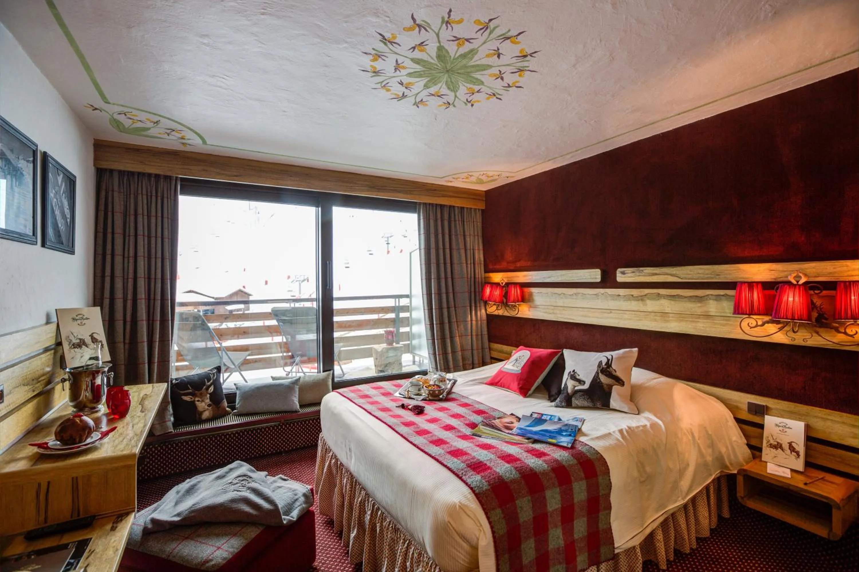 Bed in Hôtel Alpen Ruitor