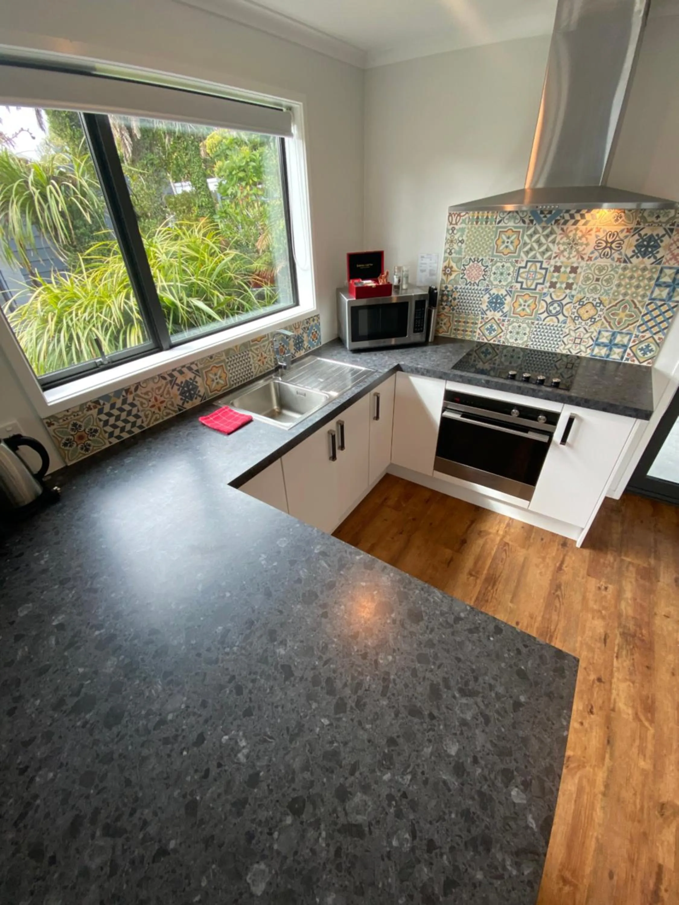 kitchen in Paparoa Park Motel