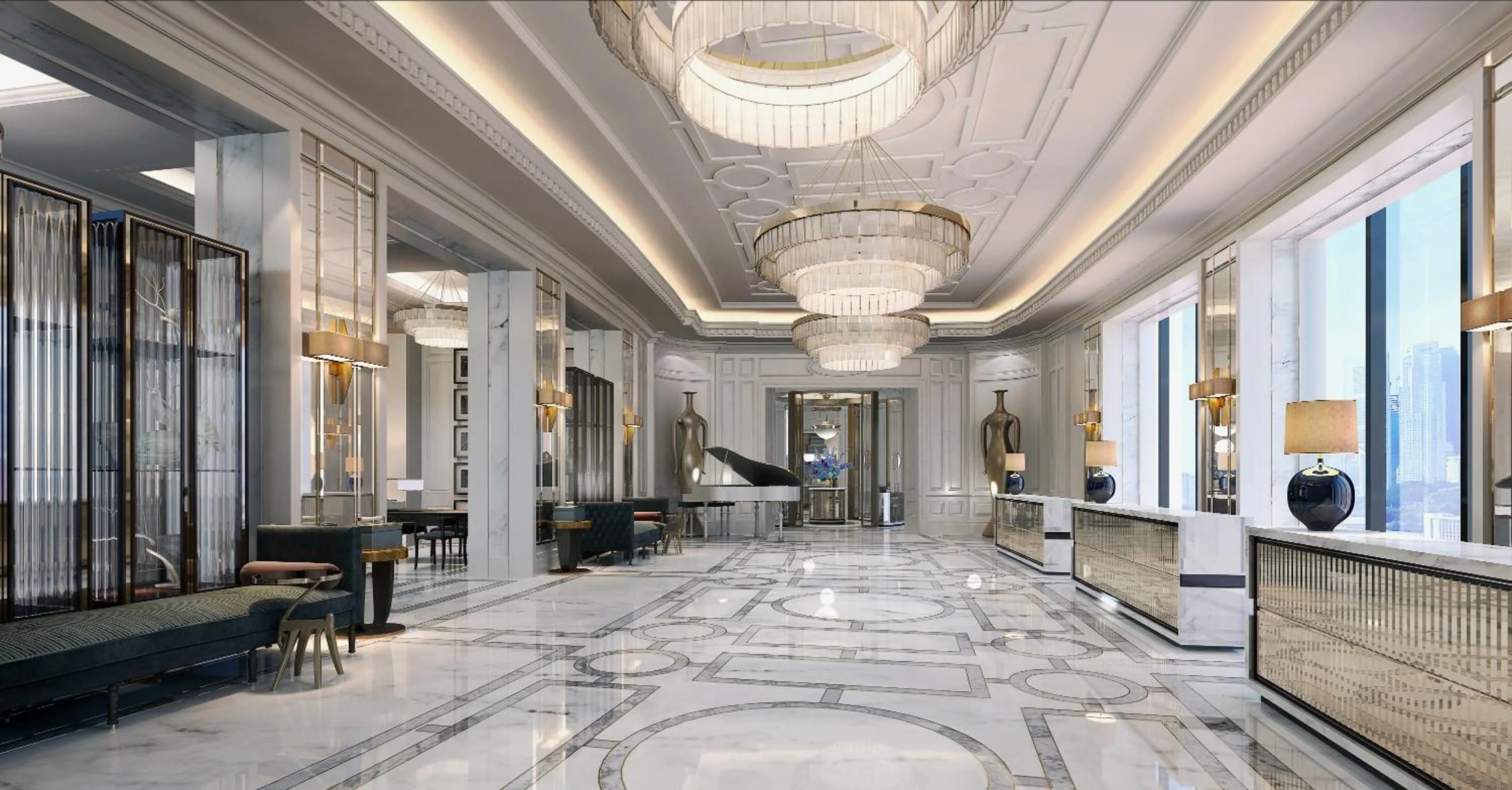 Lobby or reception in The Langham Haikou