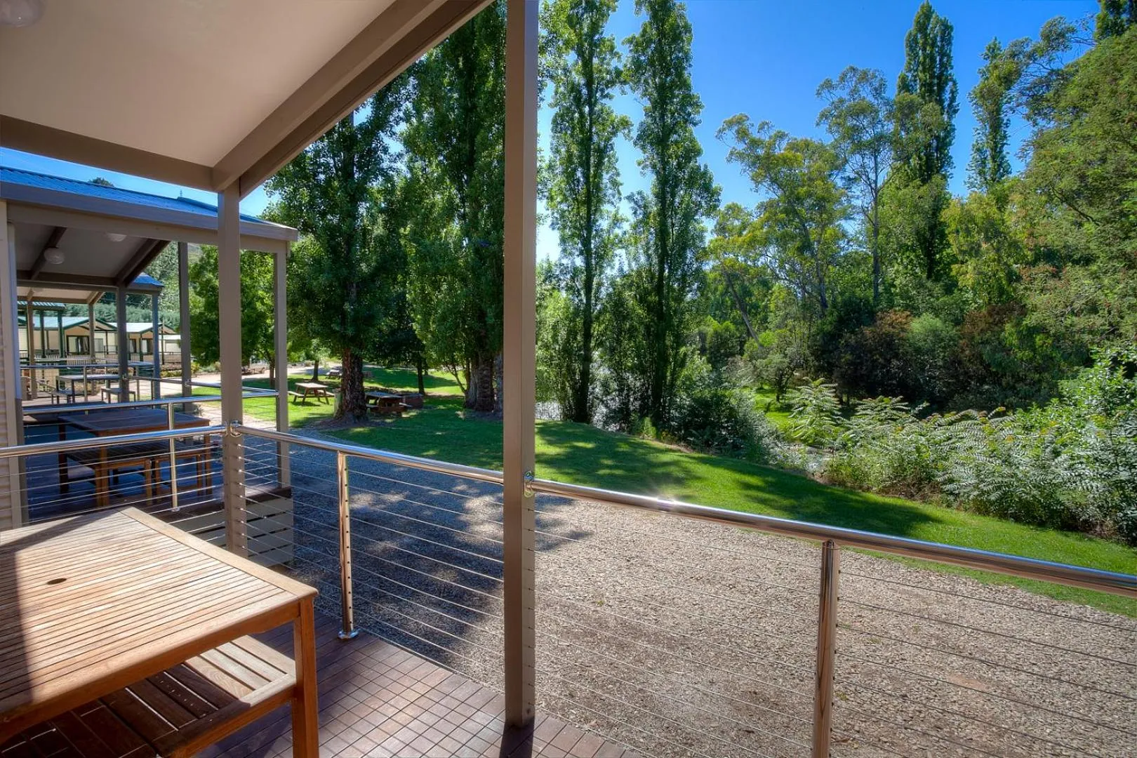 Balcony/Terrace in Bright Riverside Holiday Park