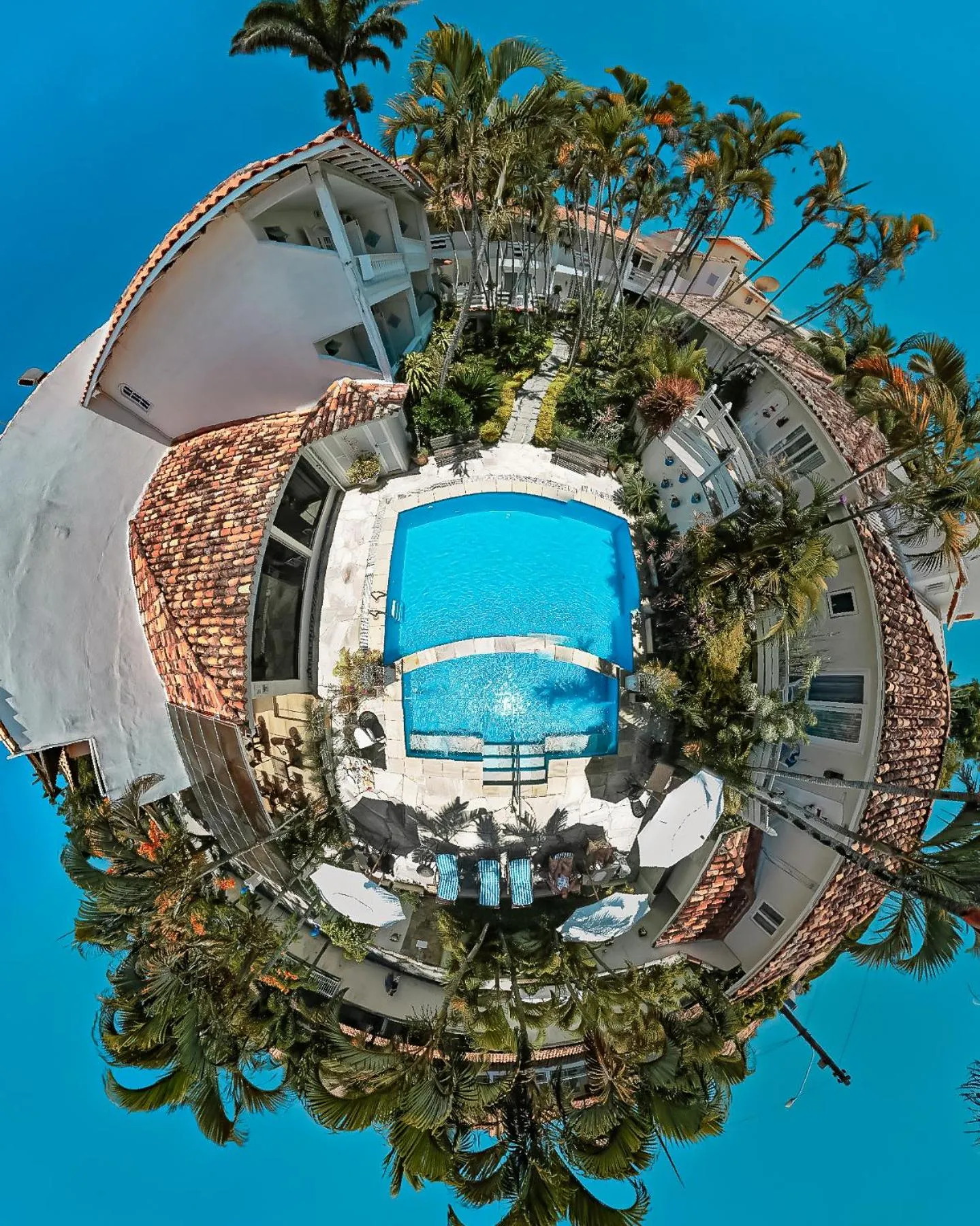 Bird's eye view in Auberge de la Langouste