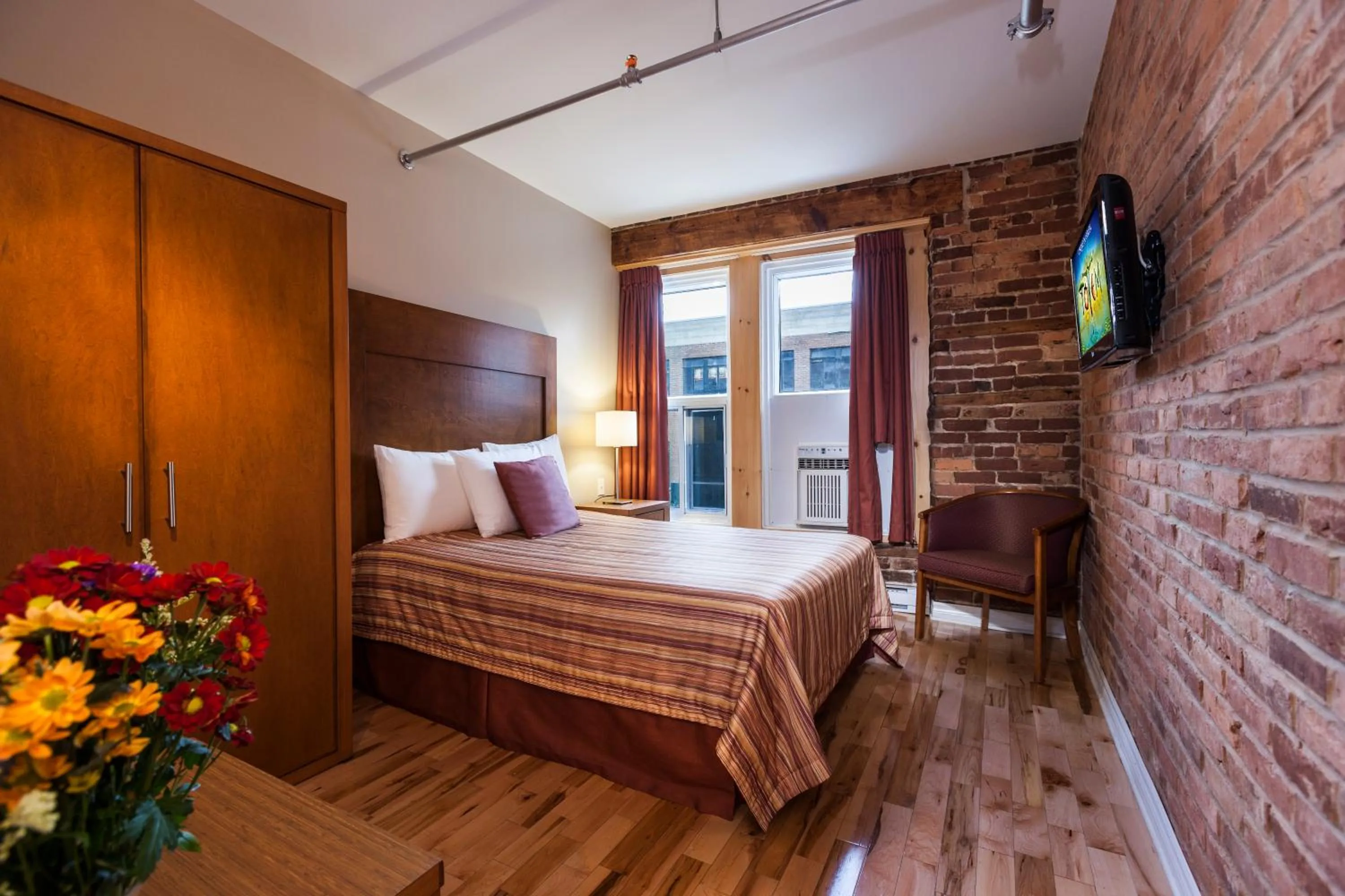 Bed in Hotel Abri du Voyageur