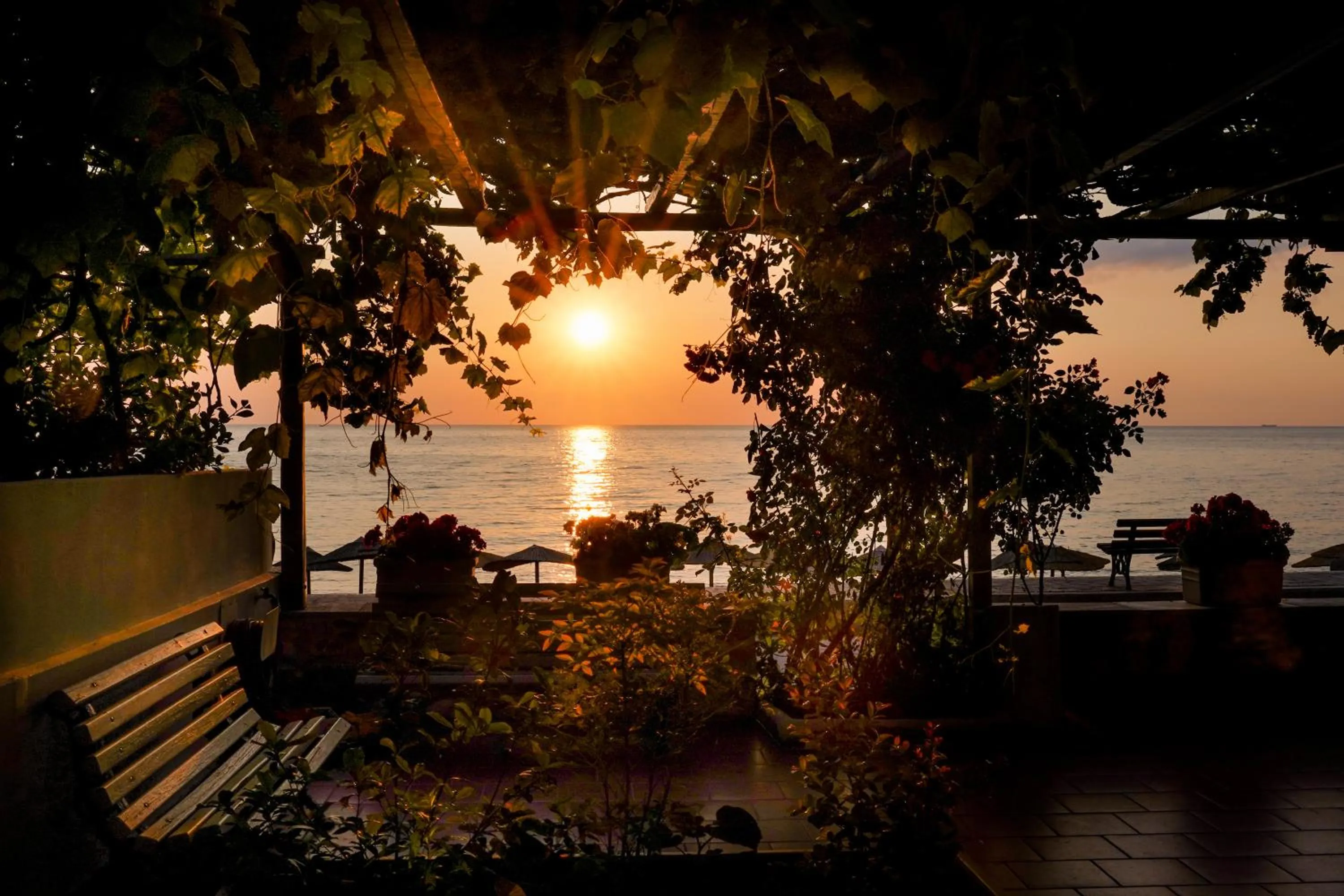 Patio in Kenta Beach Hotel