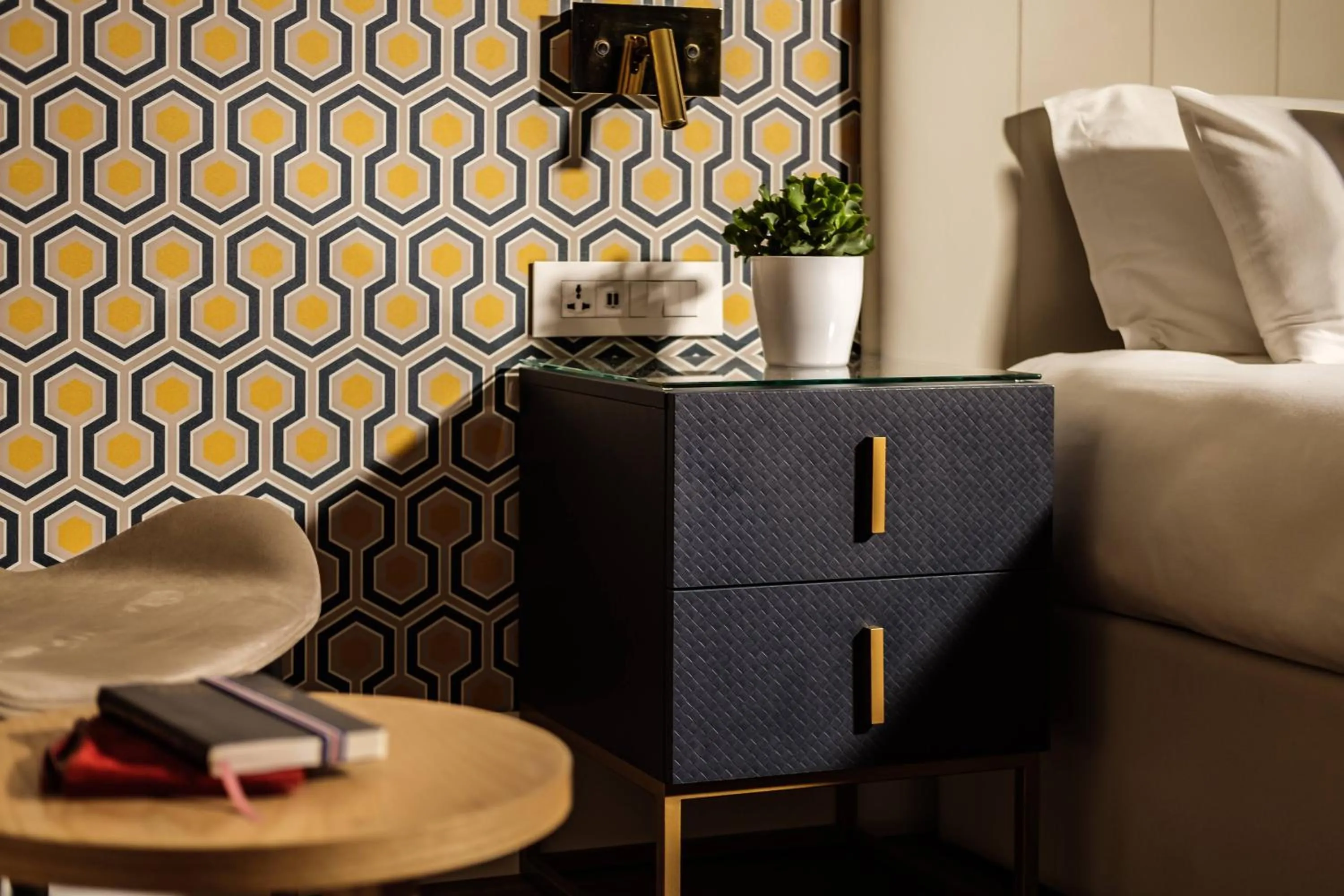 Bedroom, Bed in 115 The Strand Hotel by NEU Collective