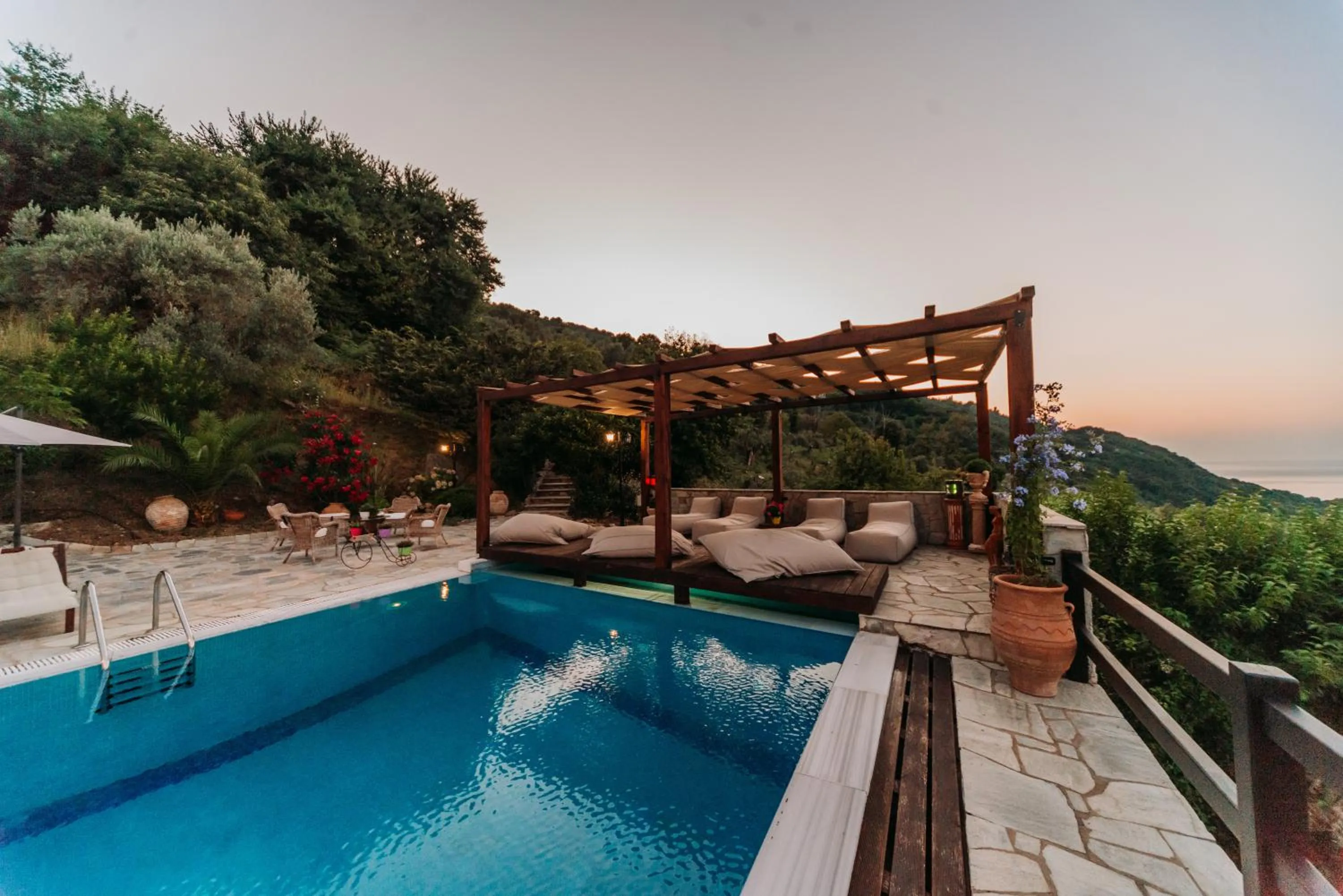 Swimming pool in Elysian Luxury Villa Pelion