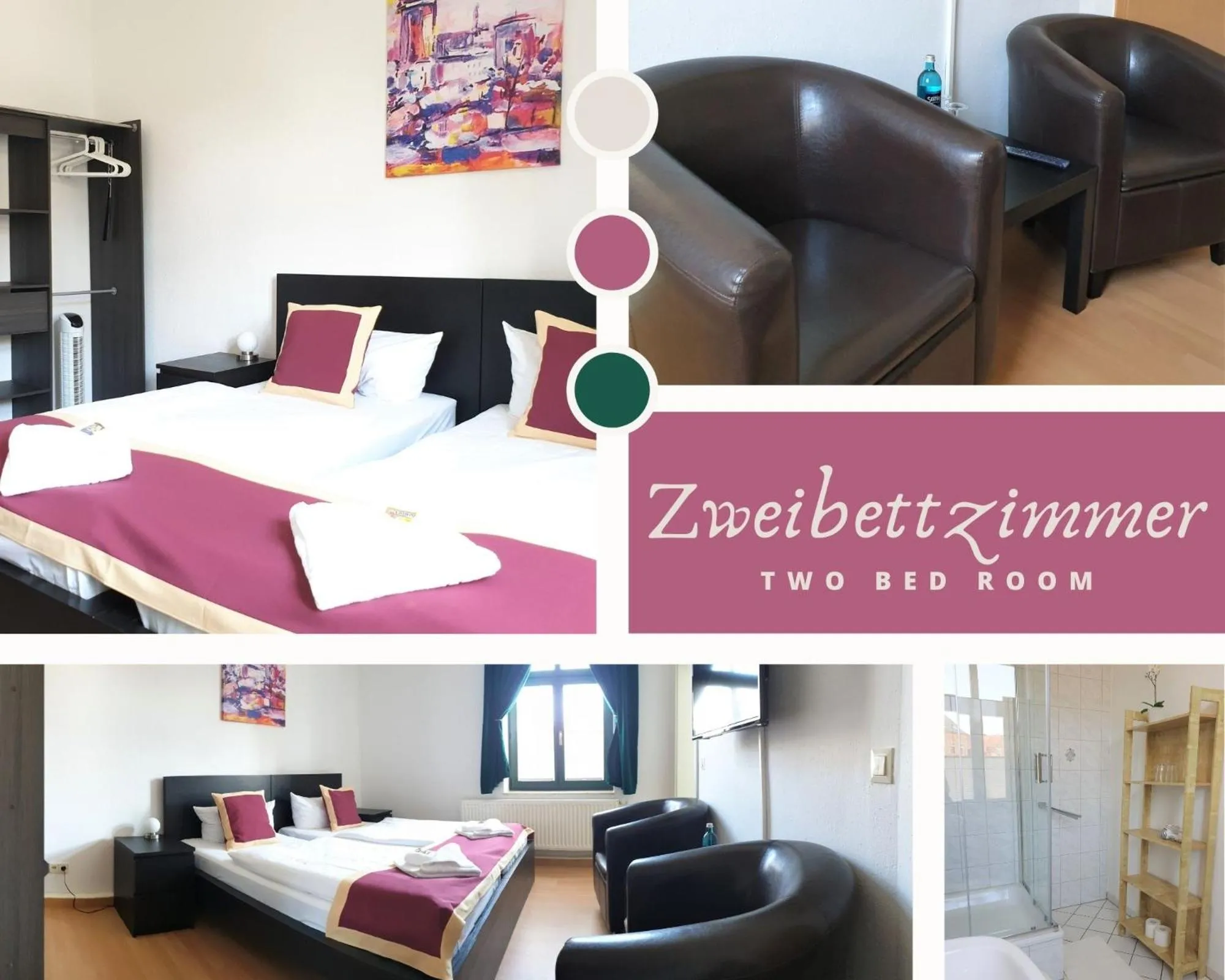 Shower, Bed in Pension Alabama