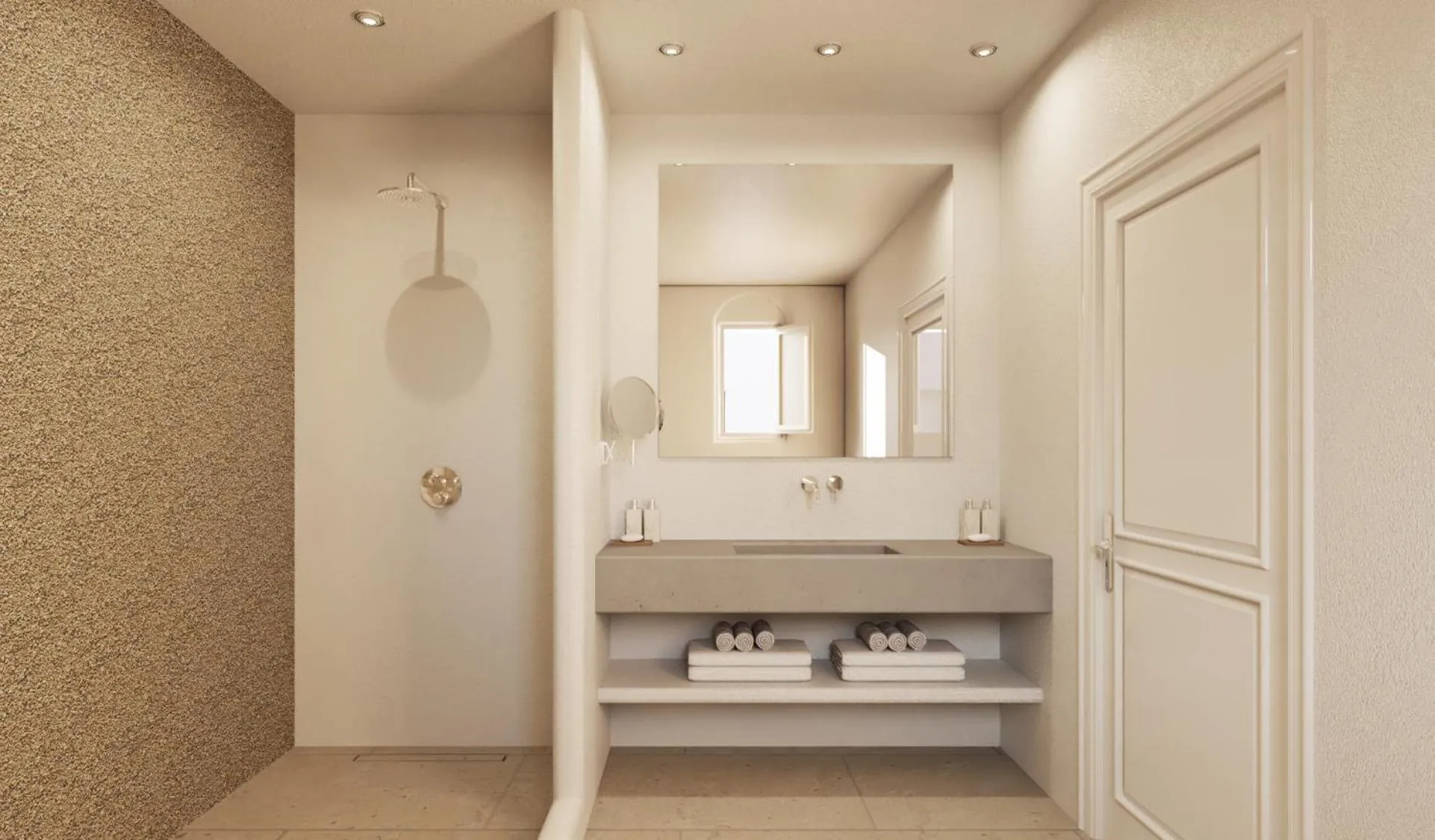 Shower in NĒRO Suites by NOMÉE Hospitality Group