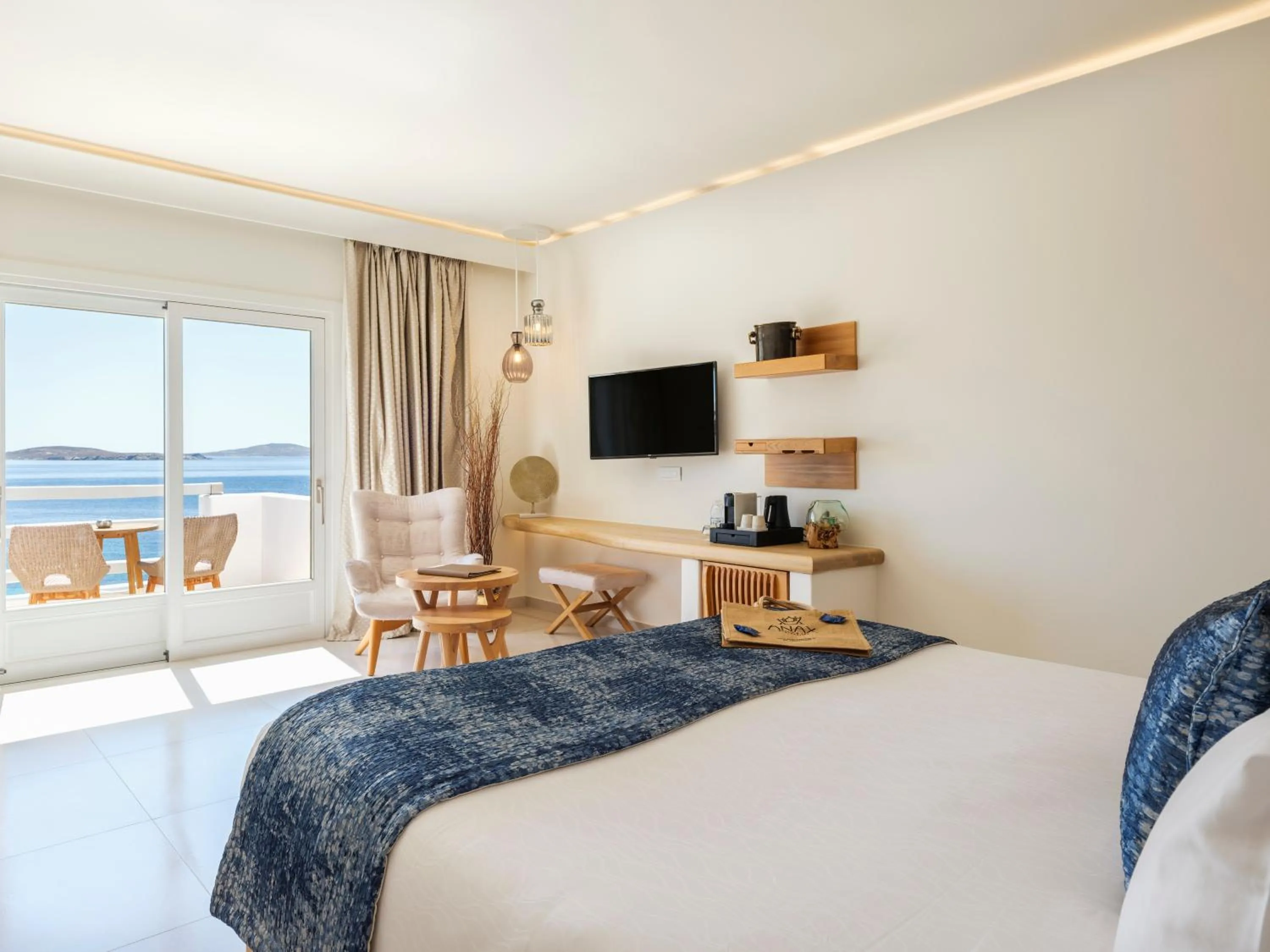 Bed in Anax Resort and Spa