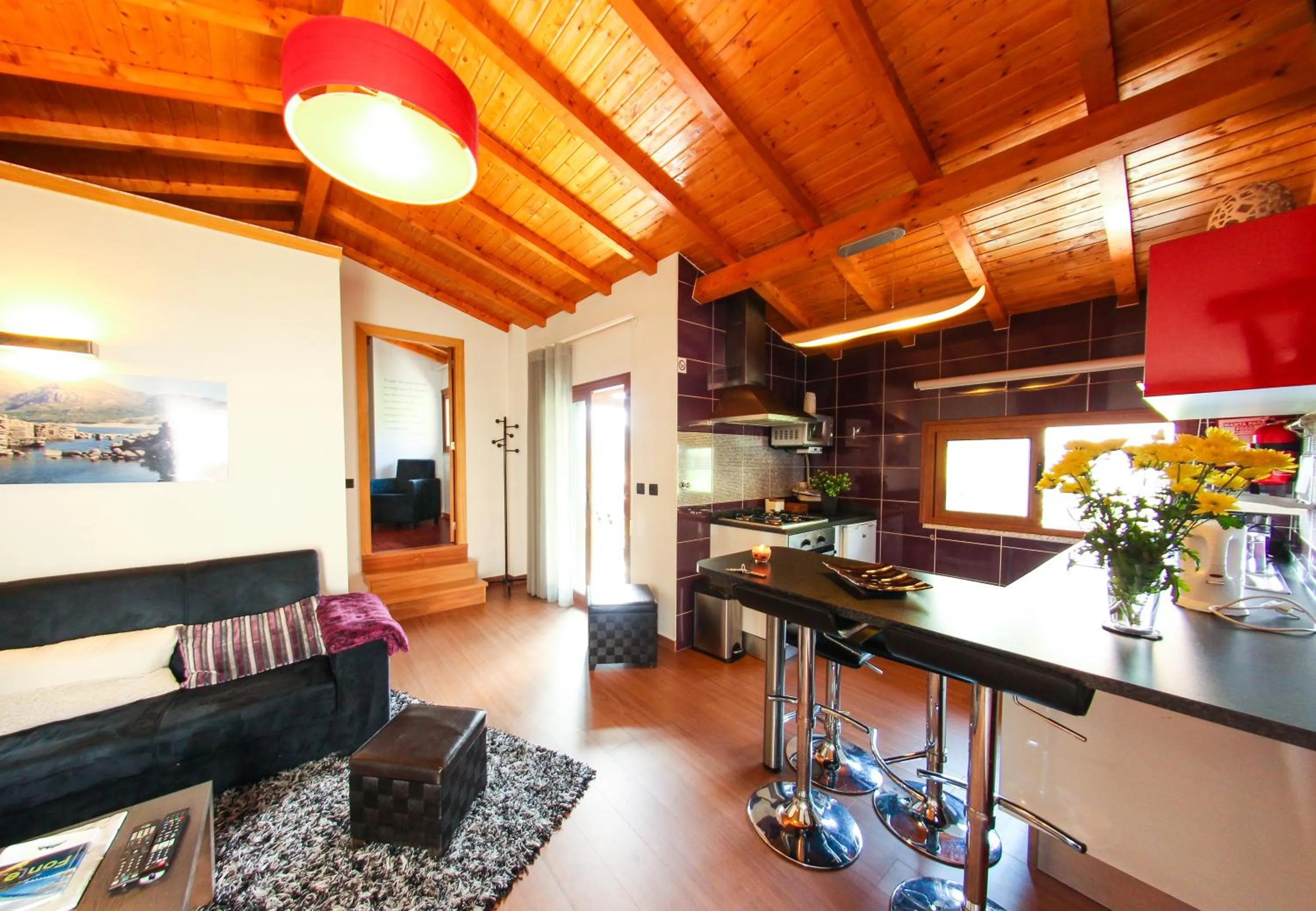 Communal lounge/ TV room in Casa da Fonte Gerês