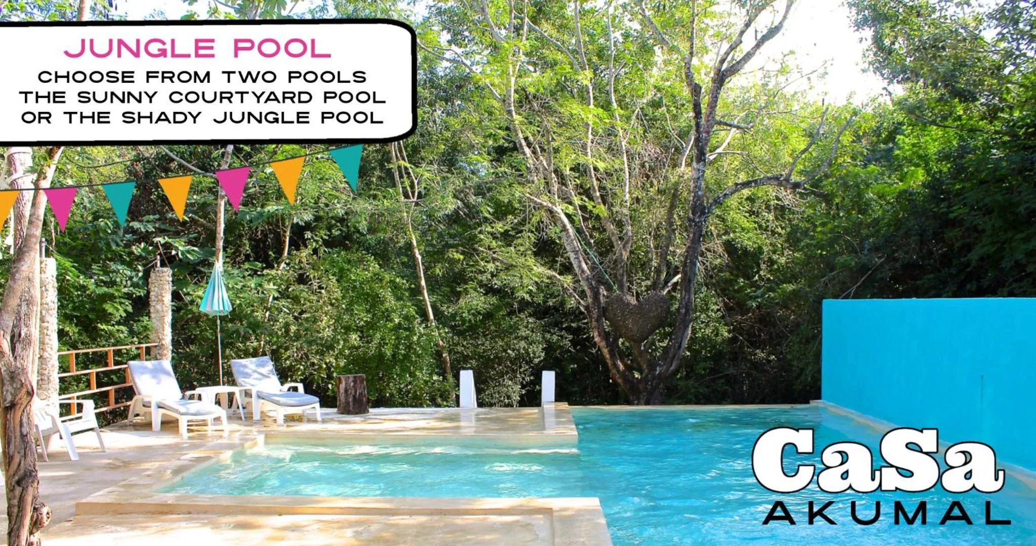 Pool view in CaSa AKUMAL