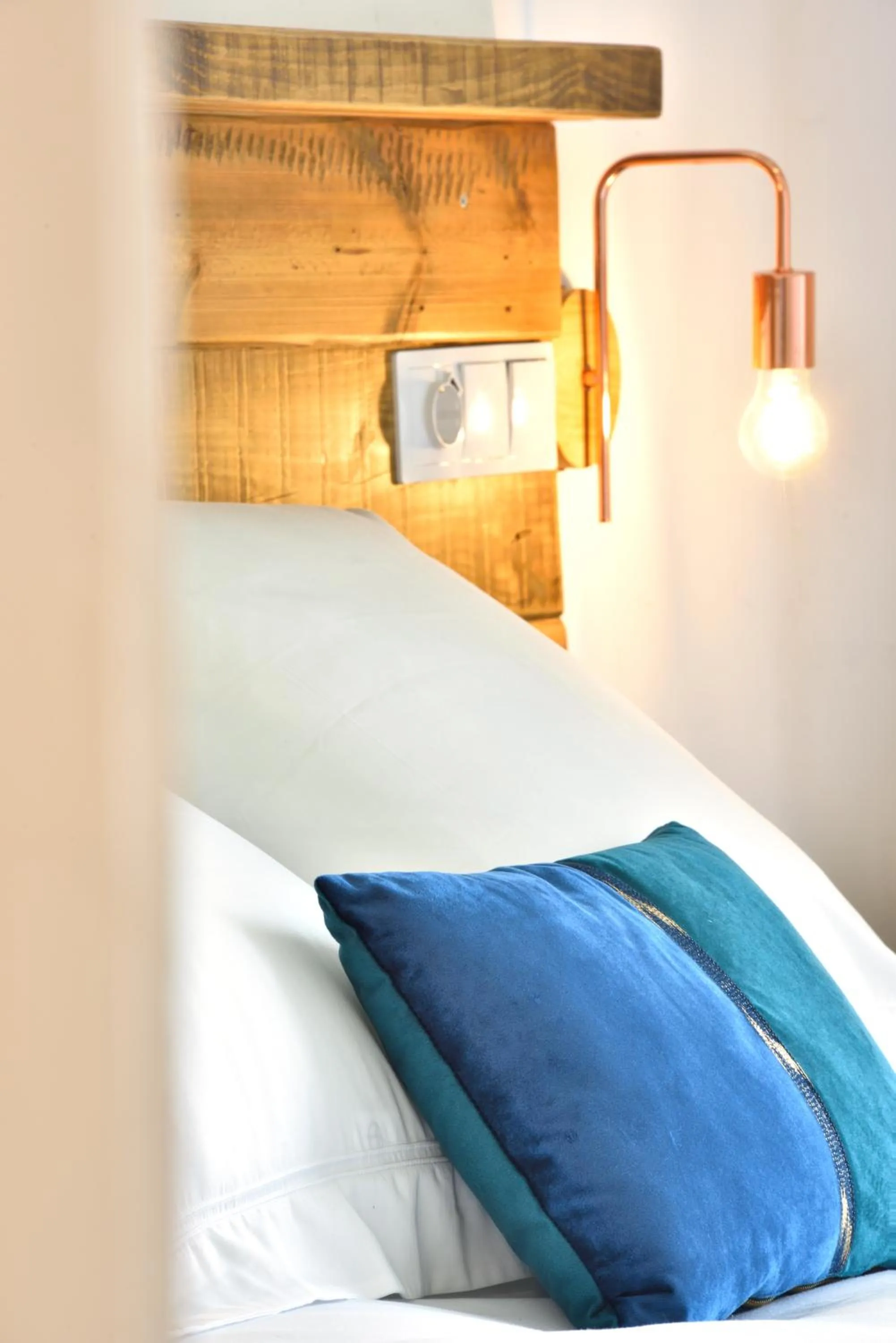 Decorative detail, Bed in Hostal Girona