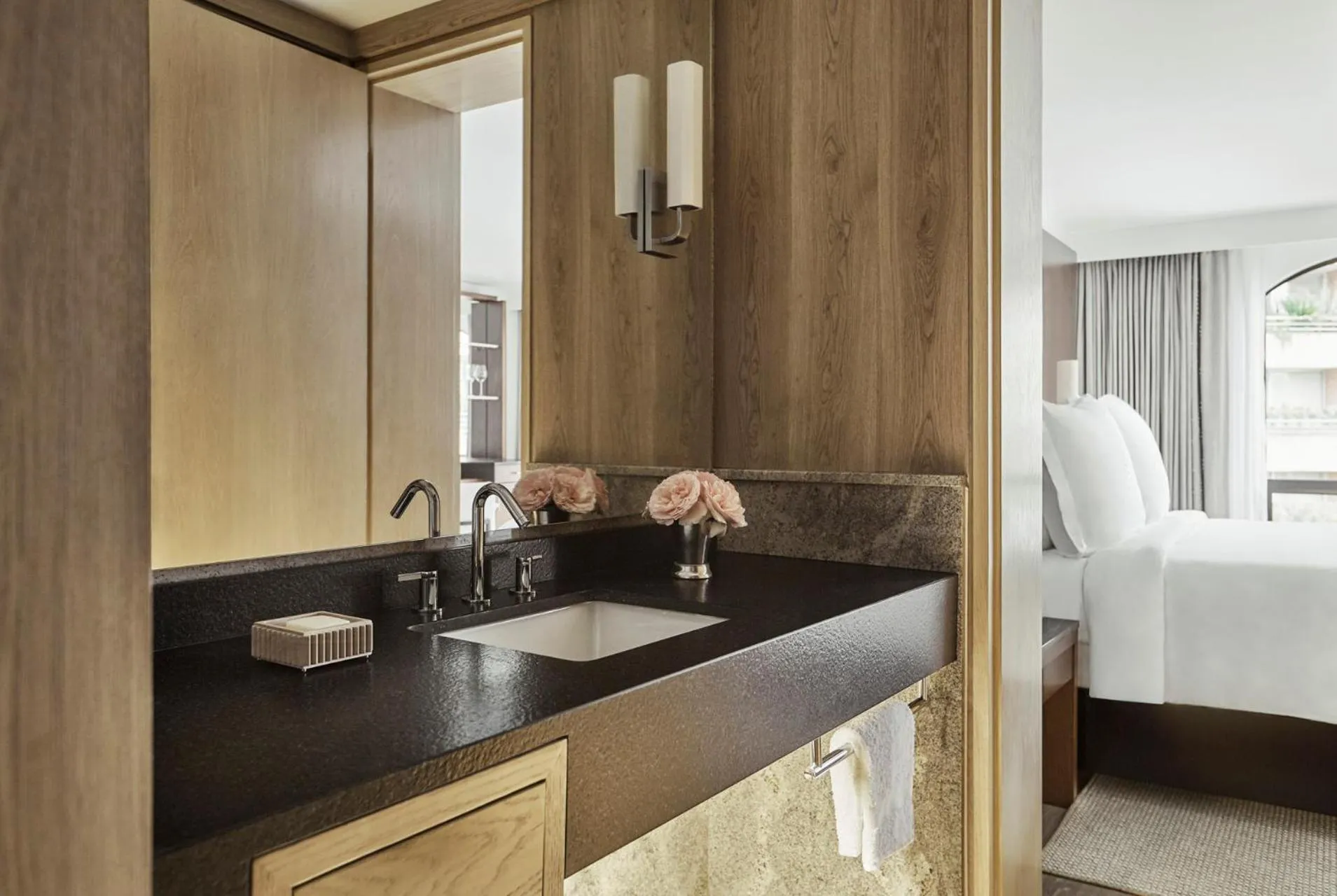 Bathroom, Bed in Four Seasons Hotel Bogota