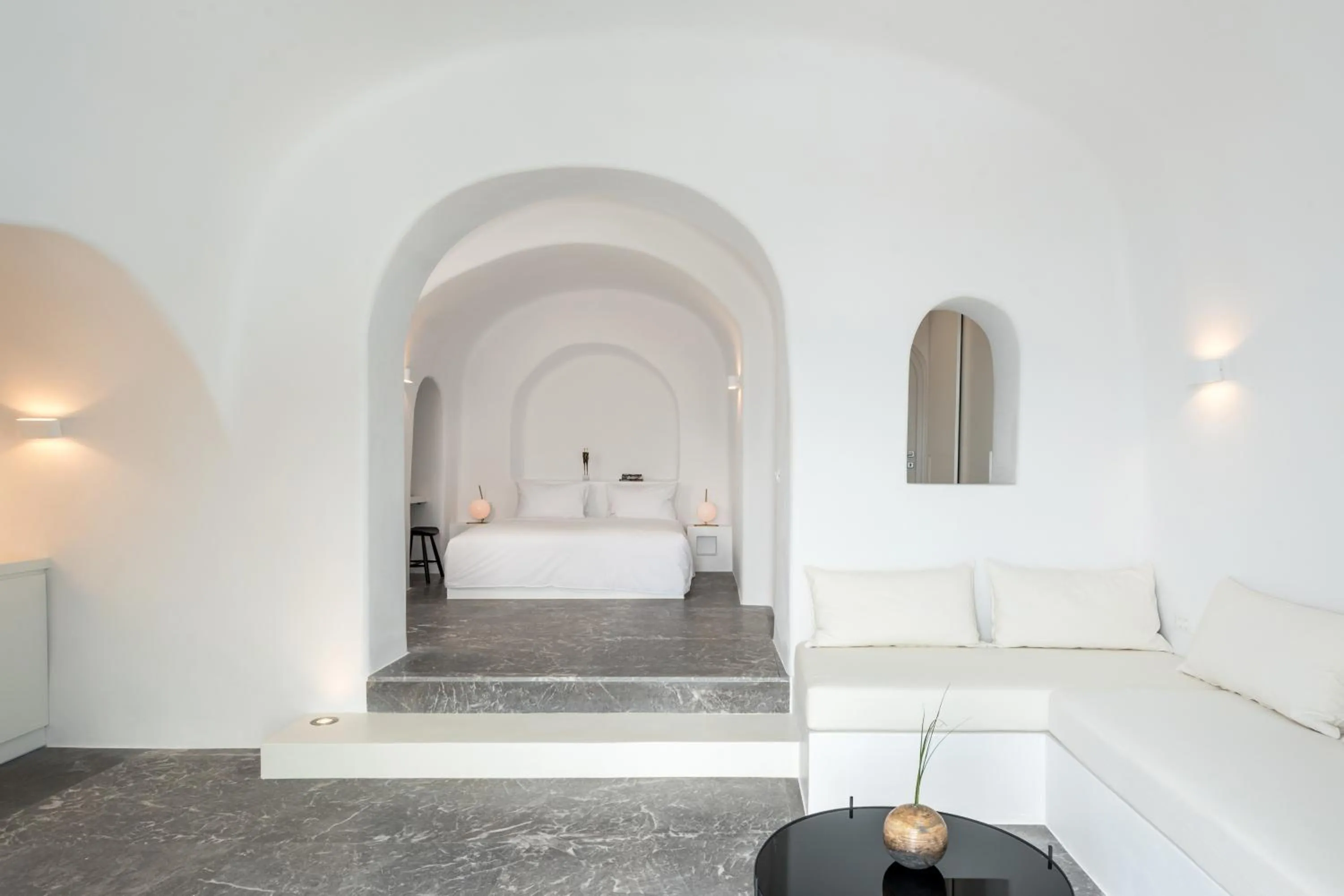 Seating area, Bed in Chelidonia Luxury Suites