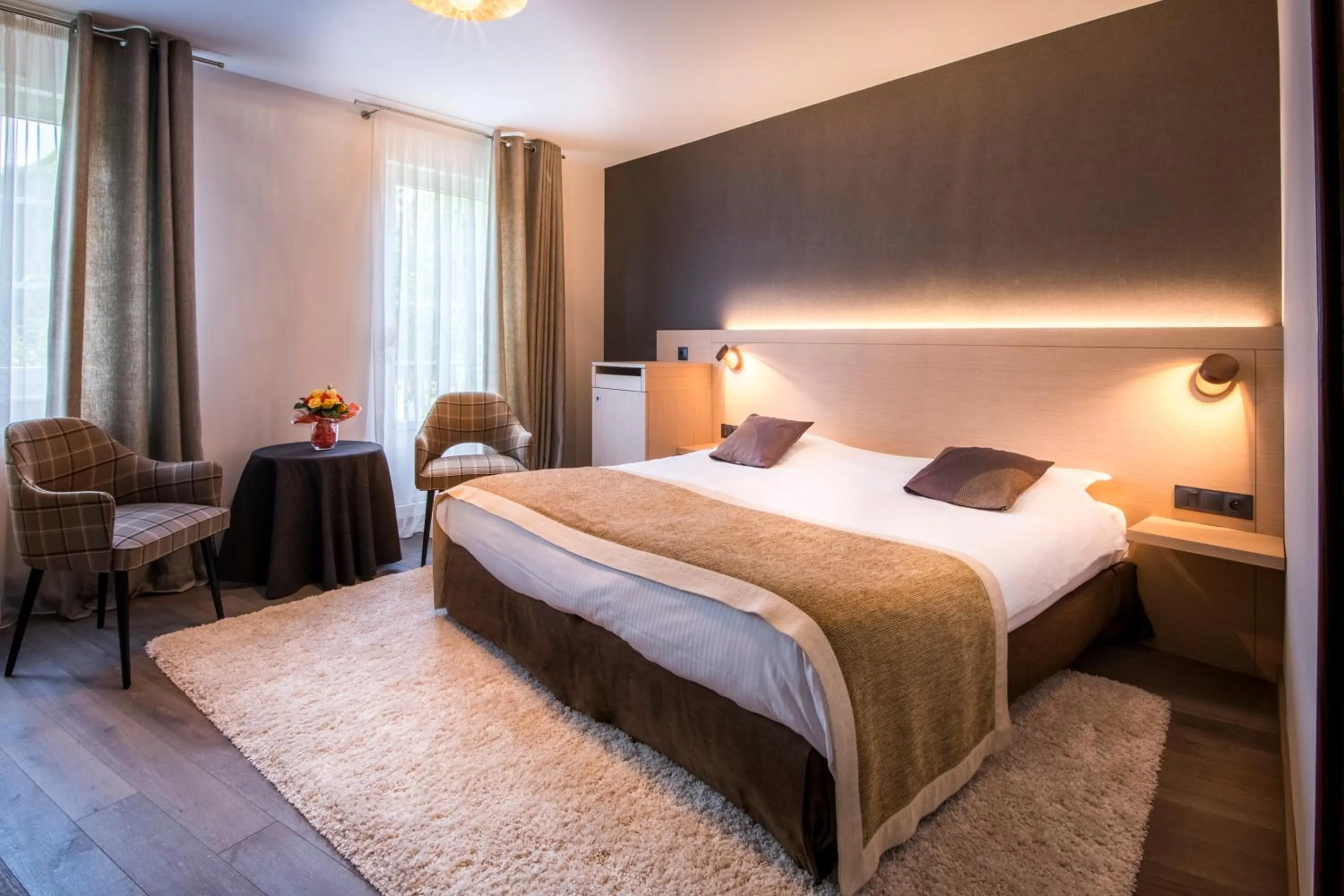 Bedroom, Bed in Hotel Restaurant L'Ami Fritz