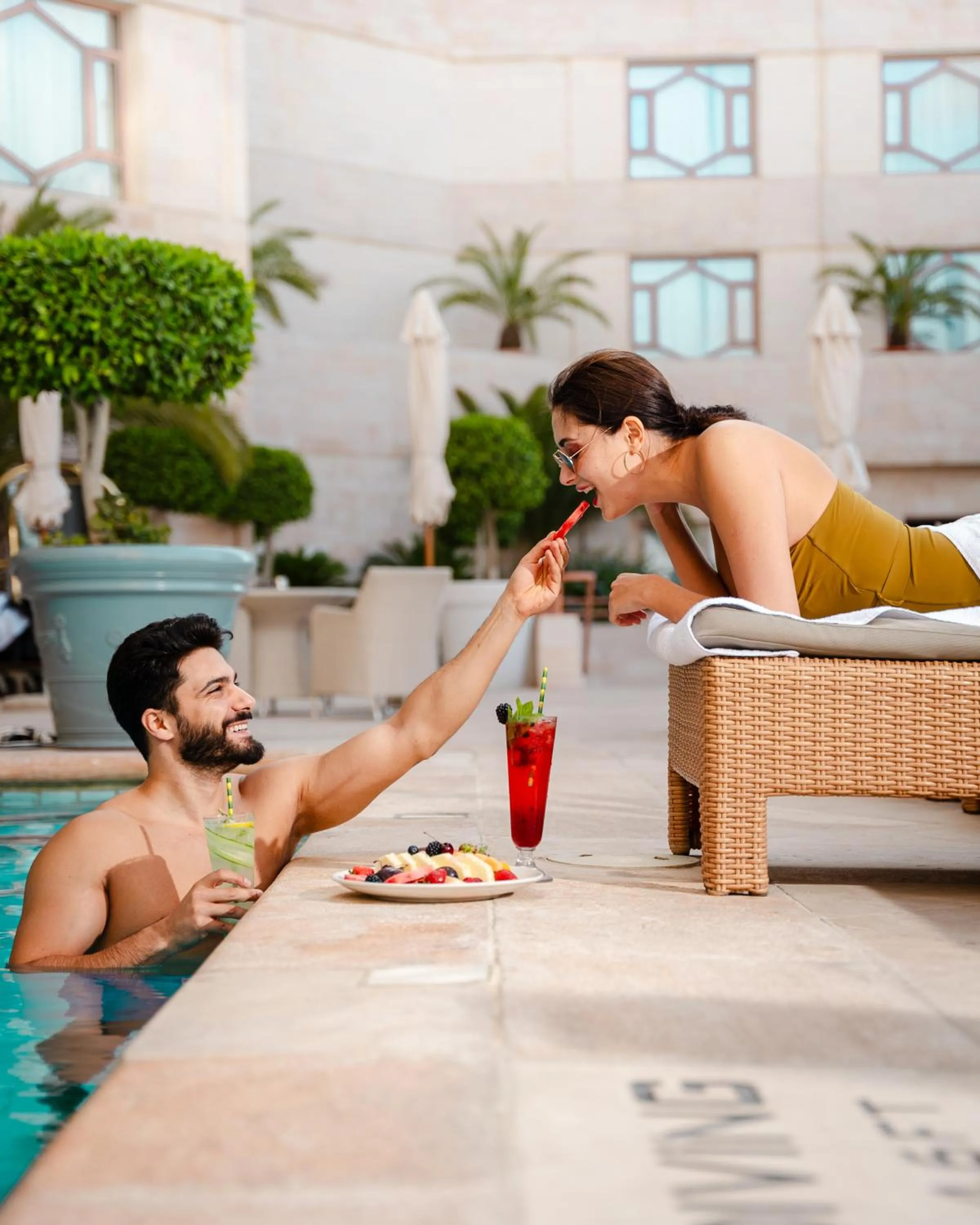 Pool view in Grand Hyatt Amman Residences