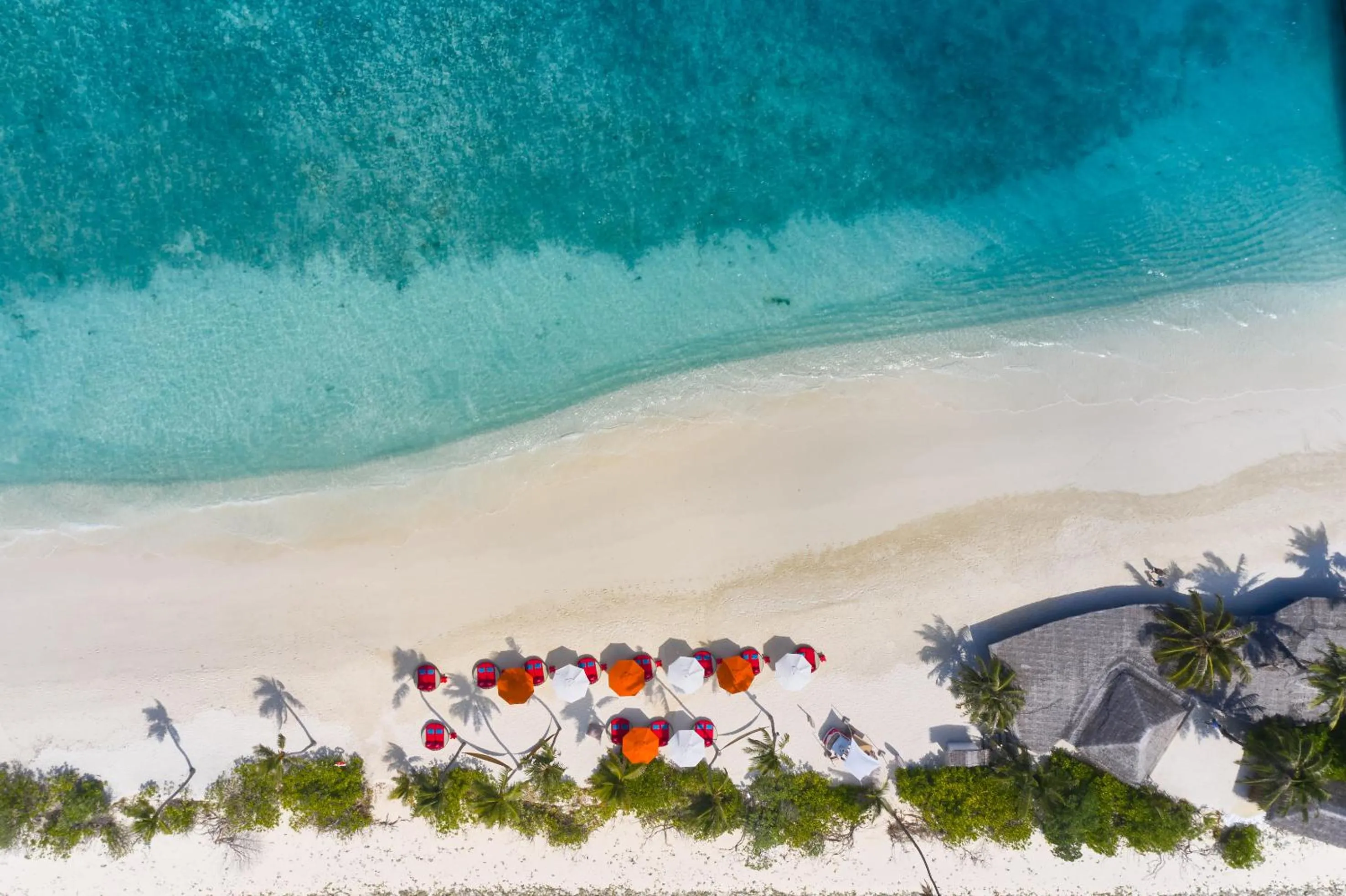 Bird's eye view in Finolhu, A Seaside Collection Resort, a Member of Design Hotels