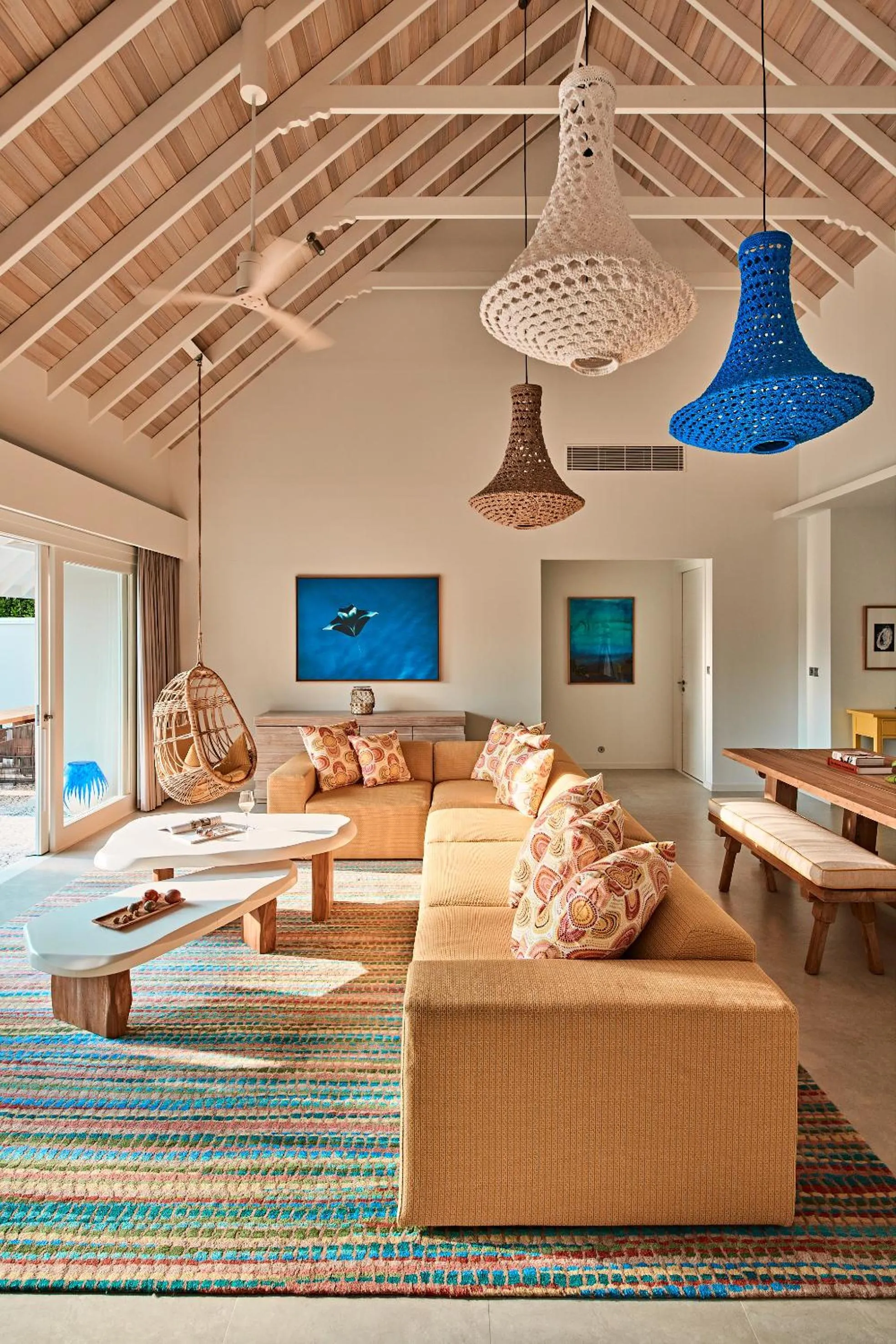 Living room in Finolhu, A Seaside Collection Resort, a Member of Design Hotels