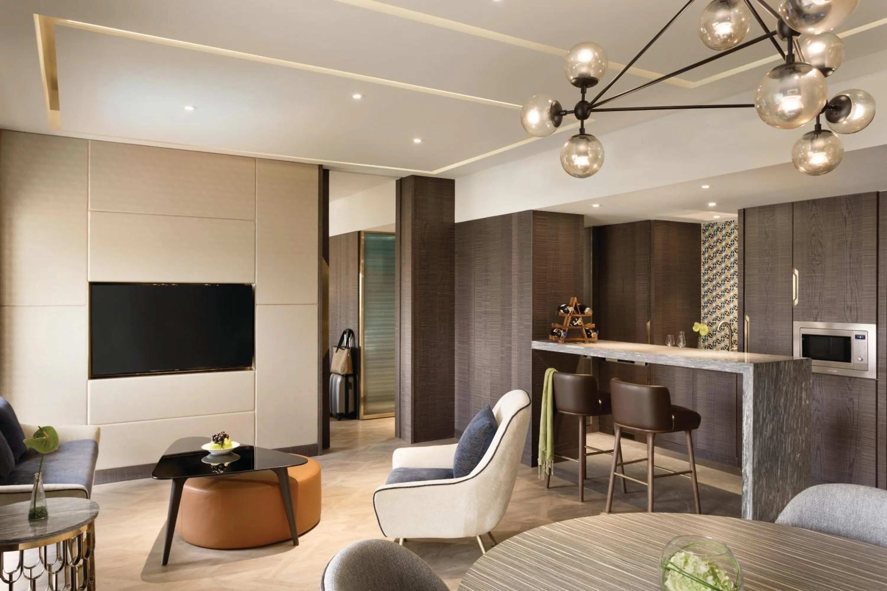 Living room in JEN Singapore Tanglin by Shangri-La
