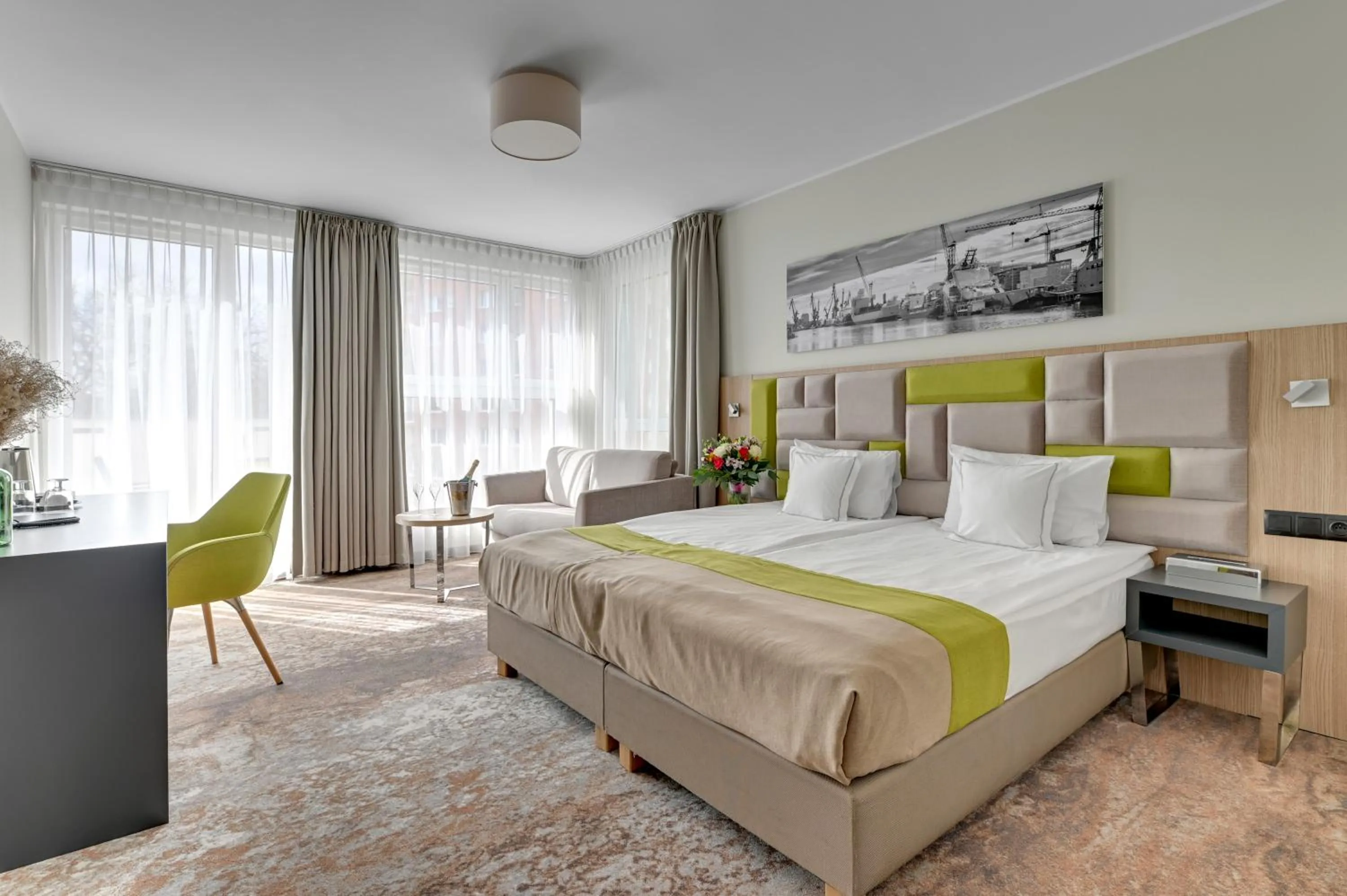 Bed in GRANO HOTEL Gdańsk Riverside dawniej HOTEL ALMOND BUSINESS & SPA