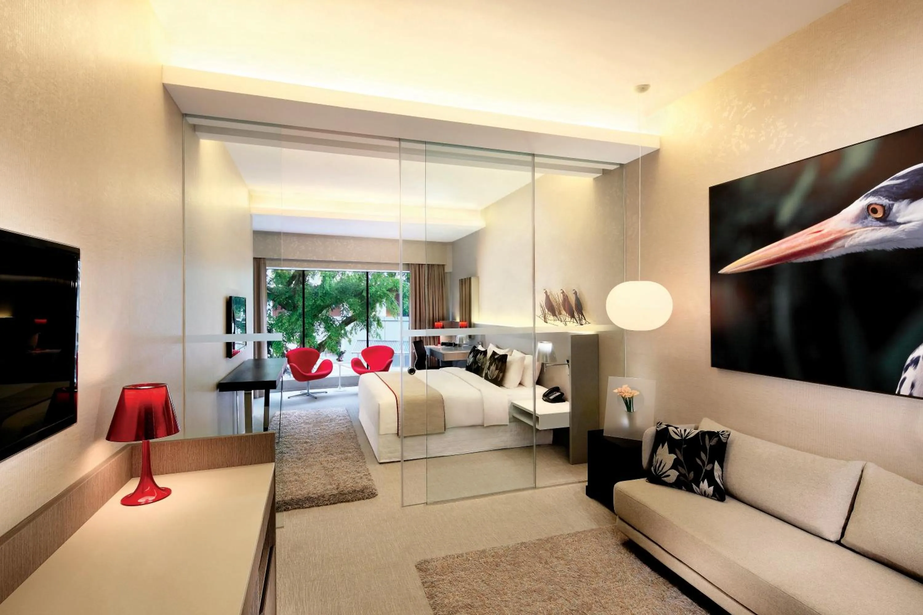 Bedroom, Bed in D'Hotel Singapore managed by The Ascott Limited