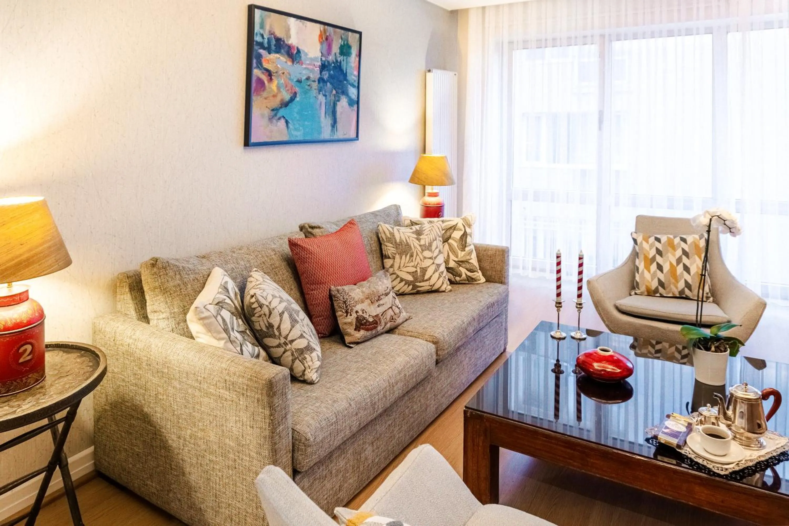 Living room in Cheya Deluxe Residence Nisantasi Istanbul City Center