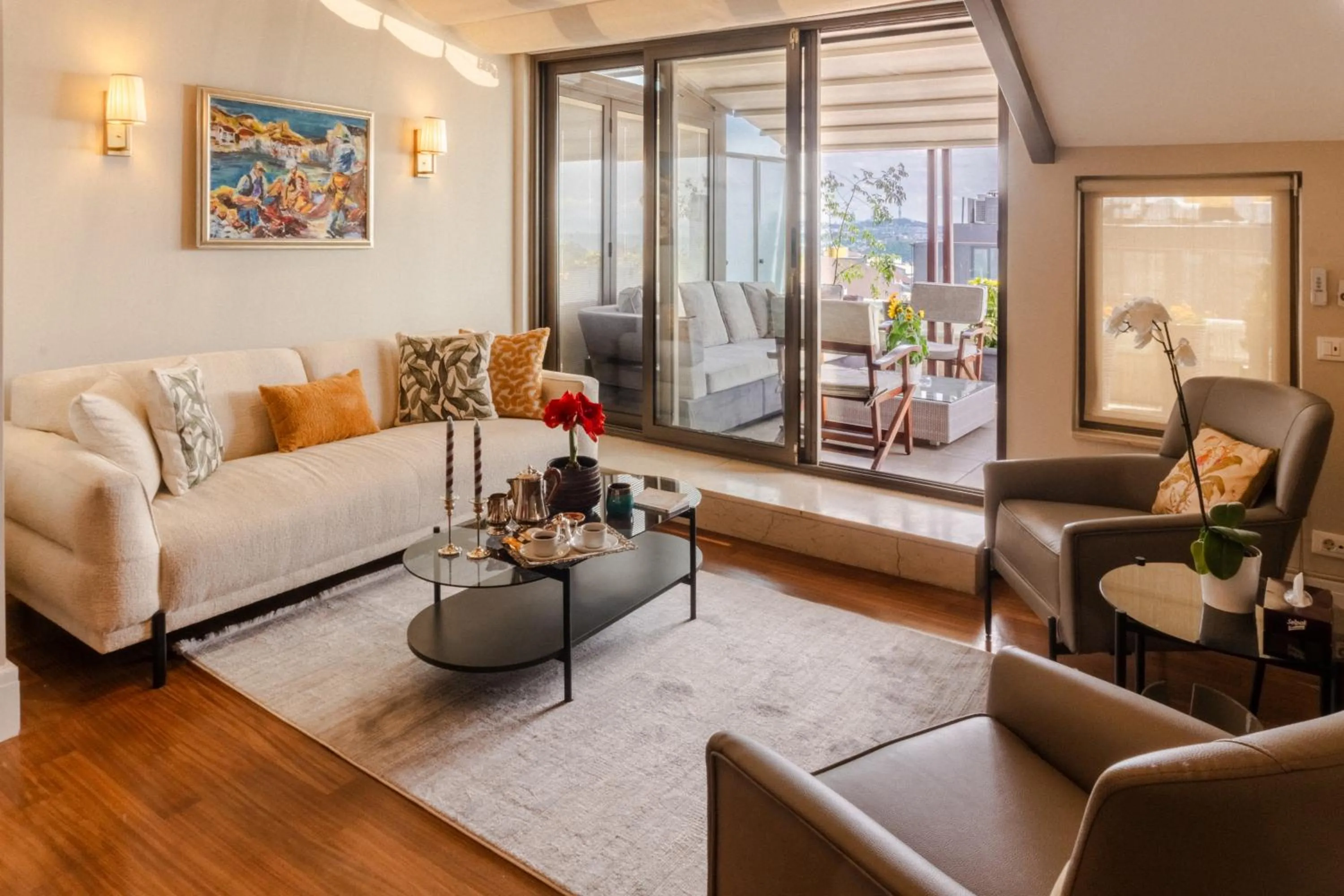 Living room in Cheya Deluxe Residence Nisantasi Istanbul City Center