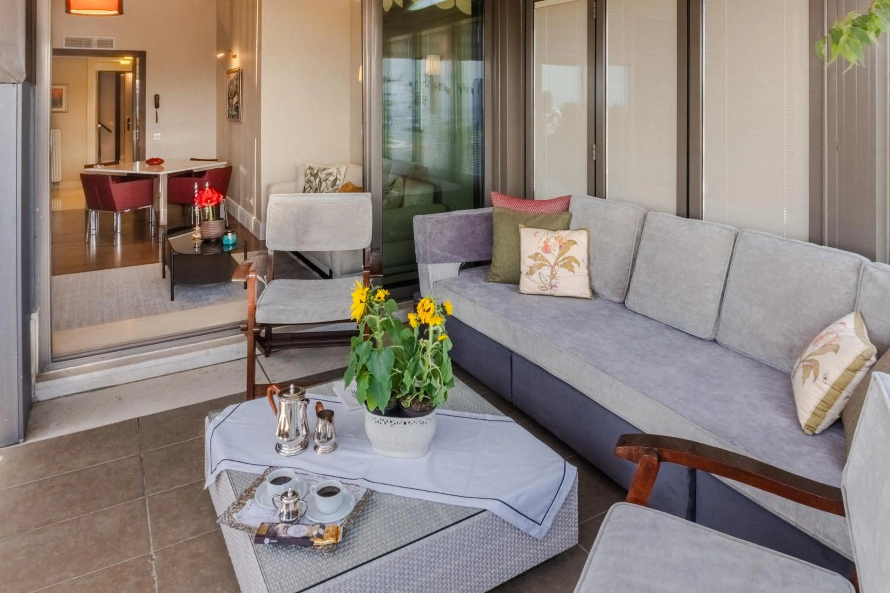 Balcony/Terrace in Cheya Deluxe Residence Nisantasi Istanbul City Center