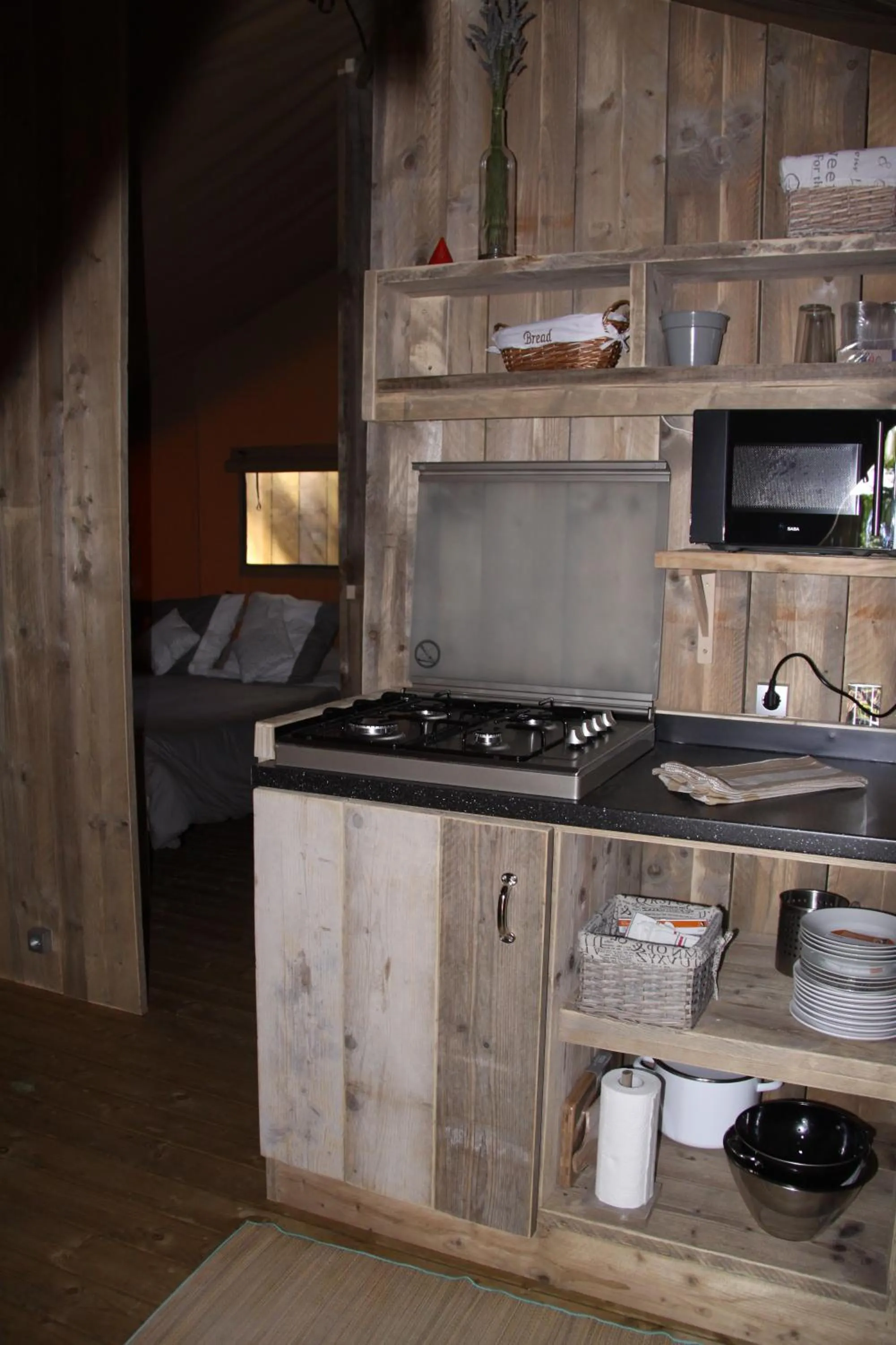 Kitchen or kitchenette in Lodging Le Lac