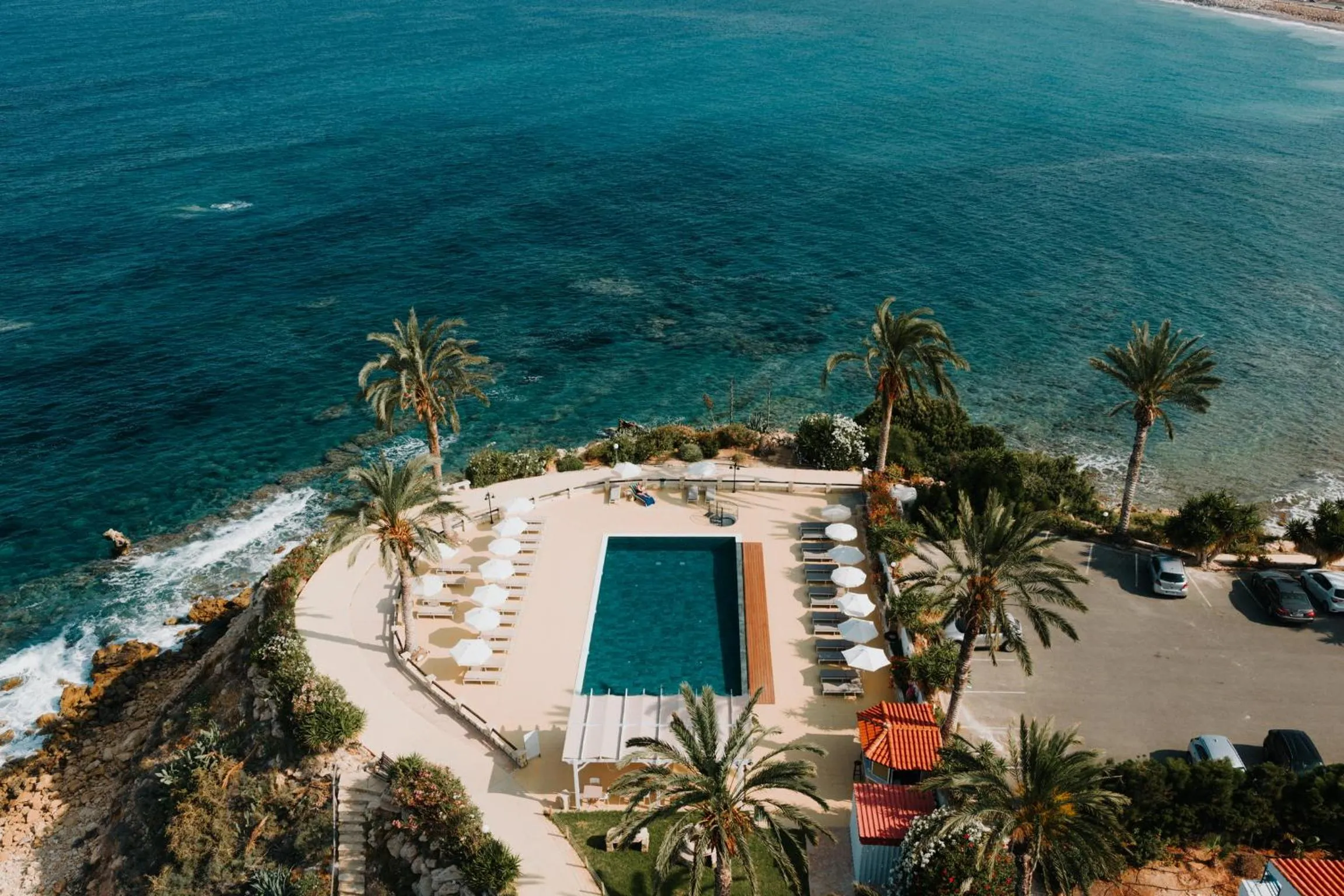 Bird's eye view in Vrachia Beach Hotel & Suites - Adults Only