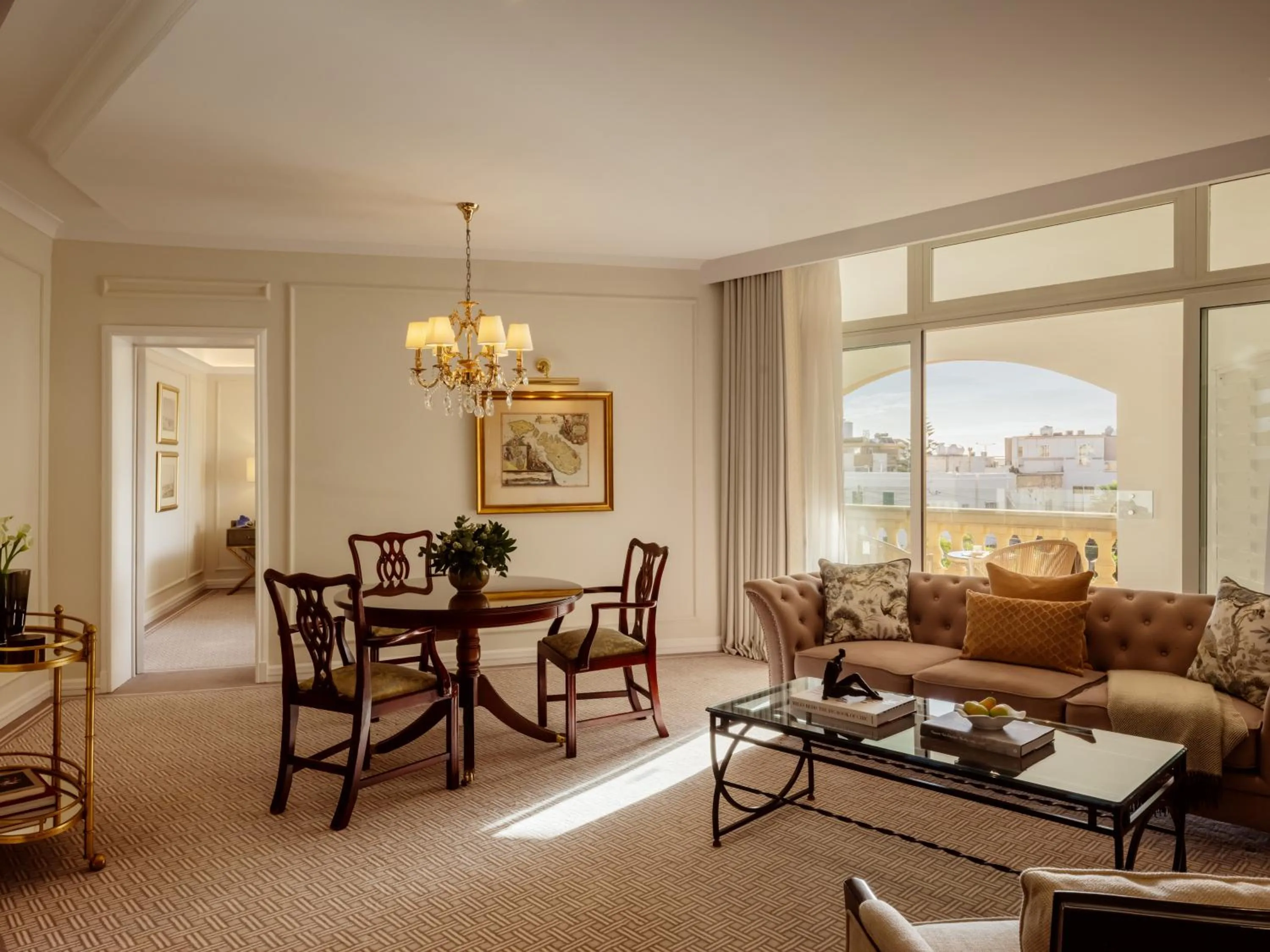 Living room in Corinthia Palace Malta