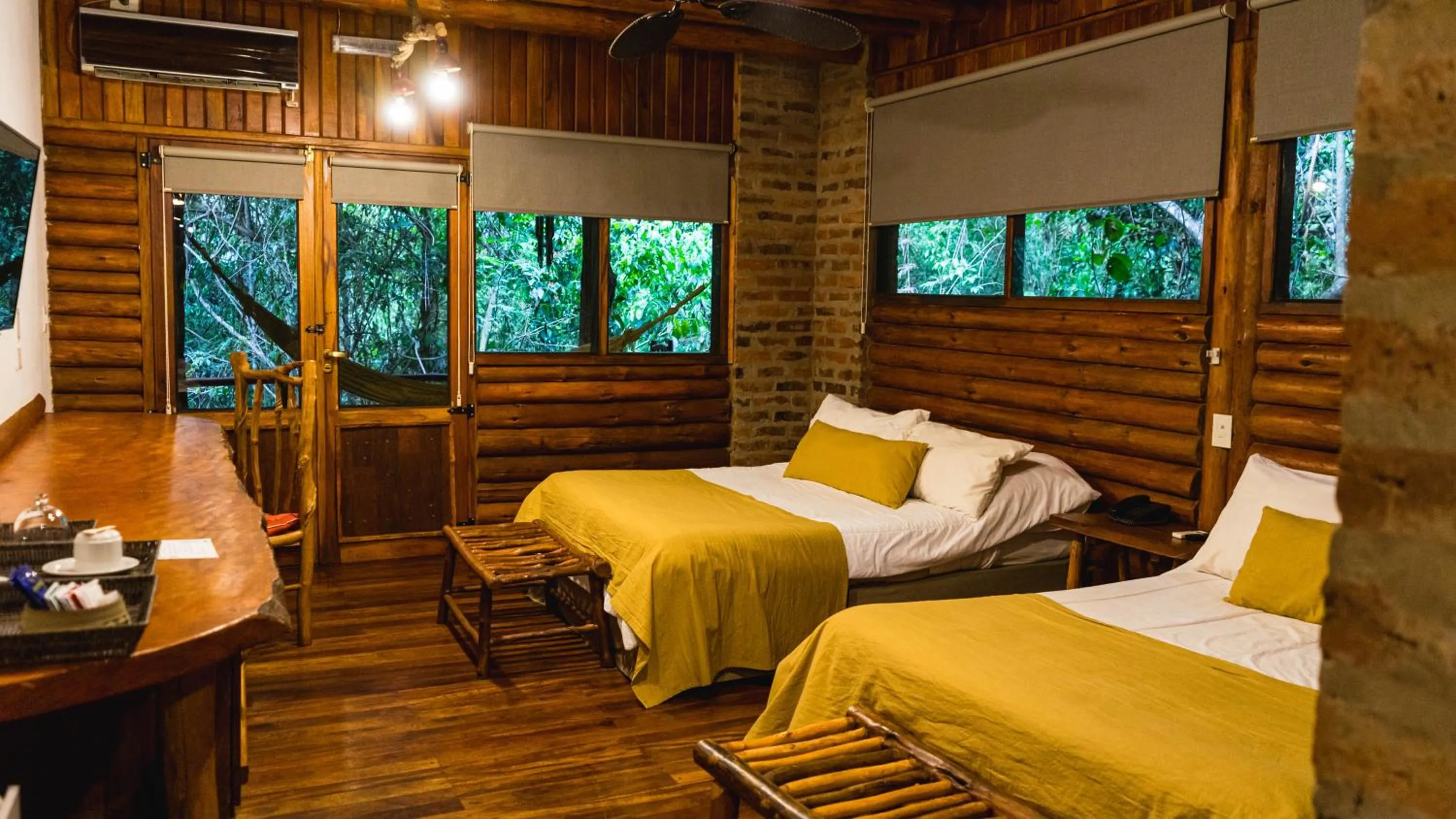 Bedroom, Bed in La Aldea De La Selva Lodge