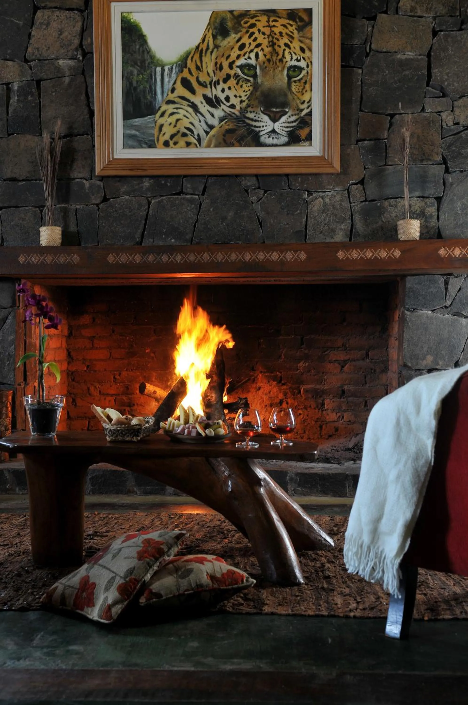 Living room in La Aldea De La Selva Lodge