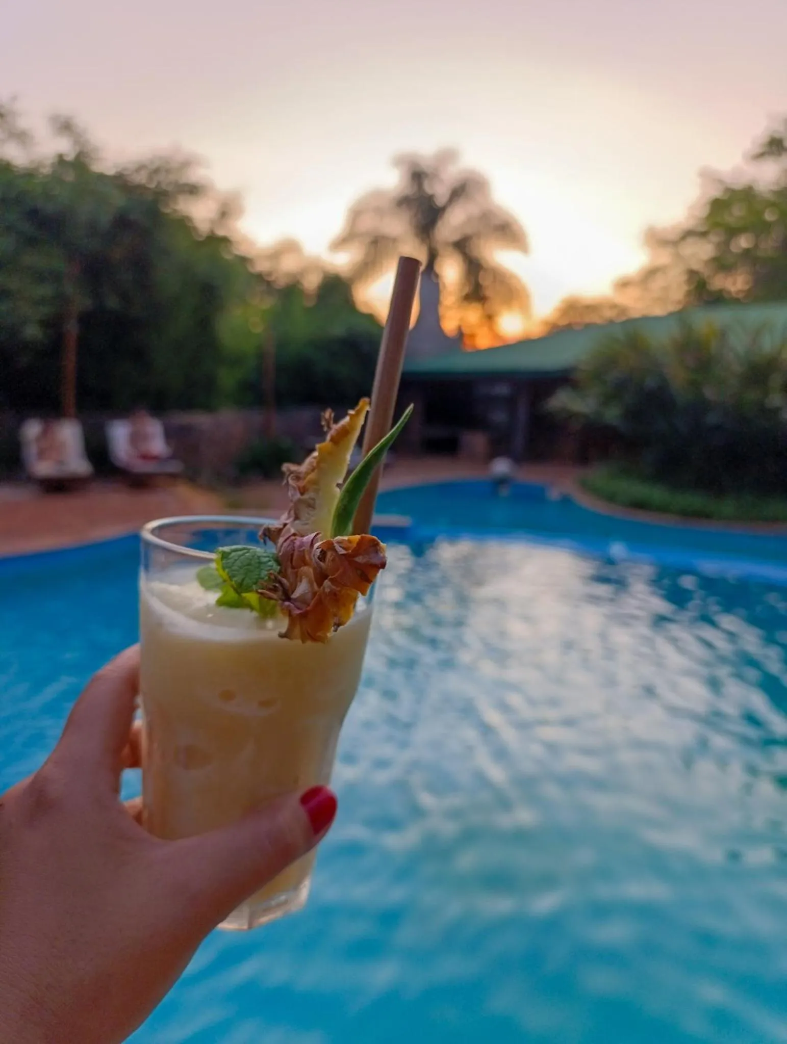 Swimming pool in La Aldea De La Selva Lodge
