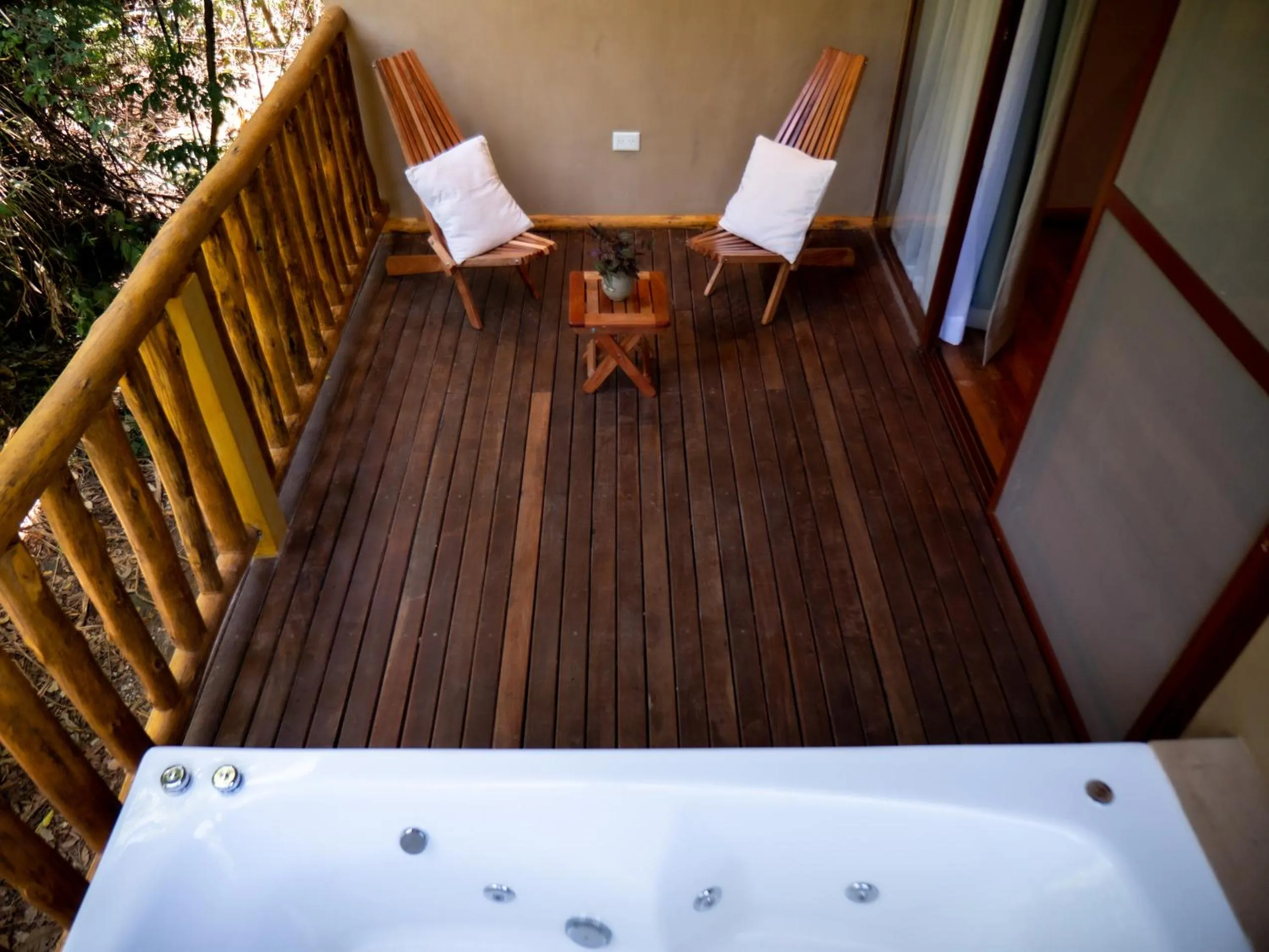 Balcony/Terrace in La Aldea De La Selva Lodge